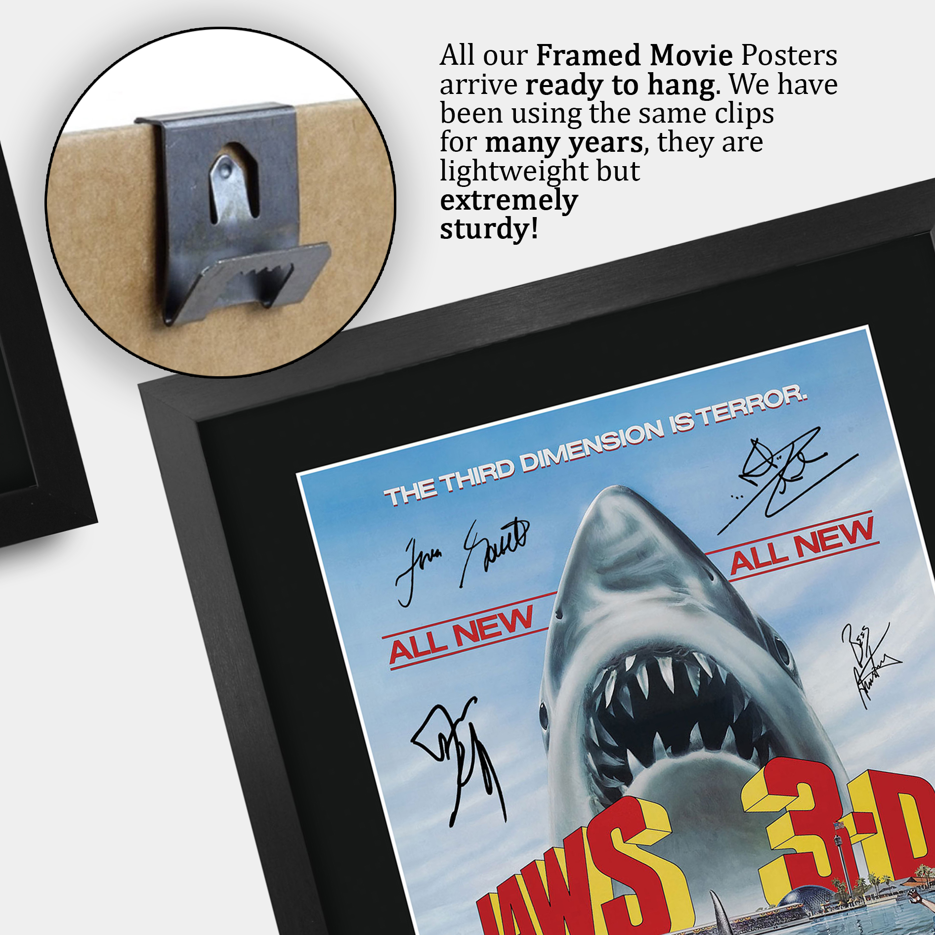 Jaws Ideal Gift Printed Framed Autograph Picture to Movie Memorabilia Fans - Picture 57 of 80