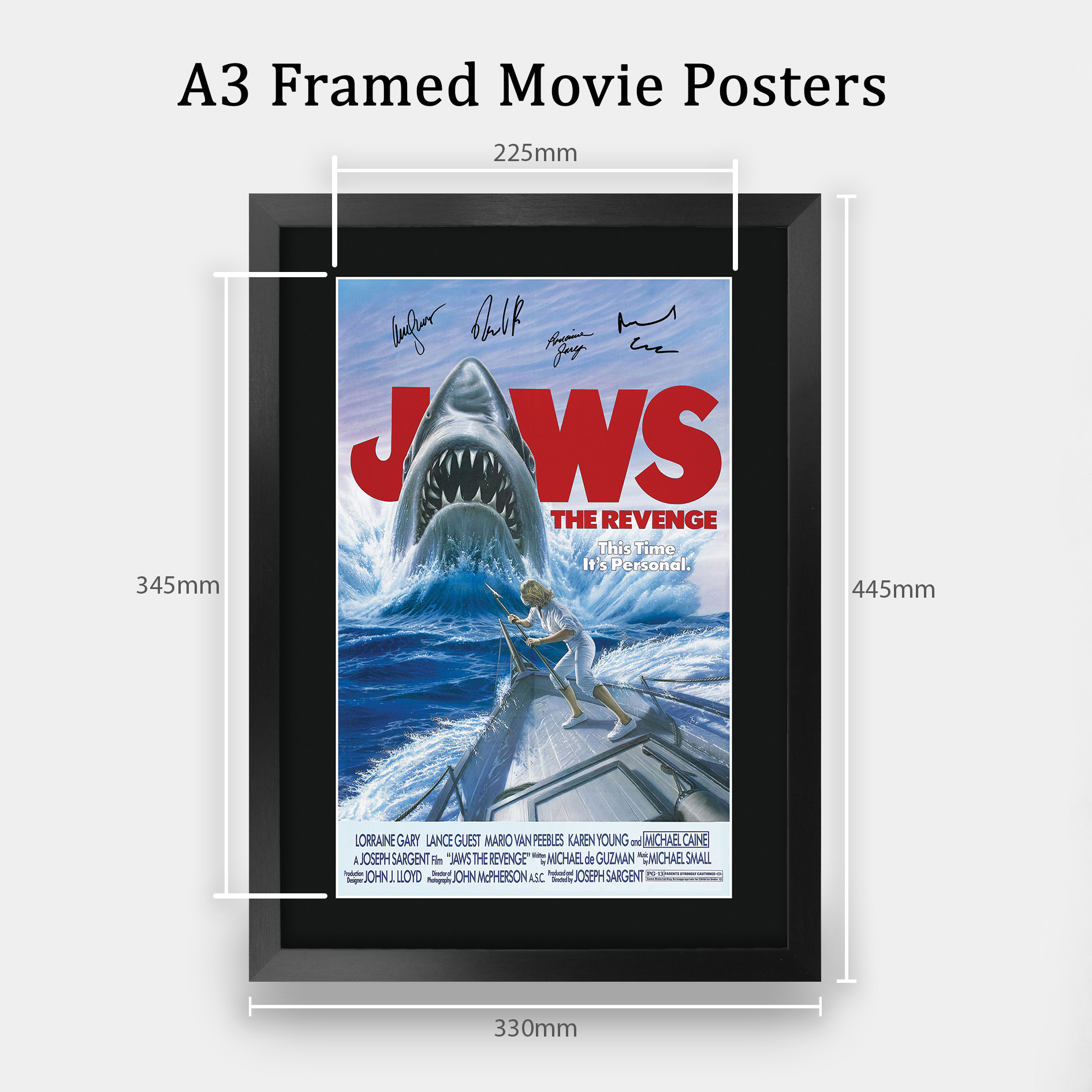 Jaws Ideal Gift Printed Framed Autograph Picture to Movie Memorabilia Fans - Picture 47 of 80