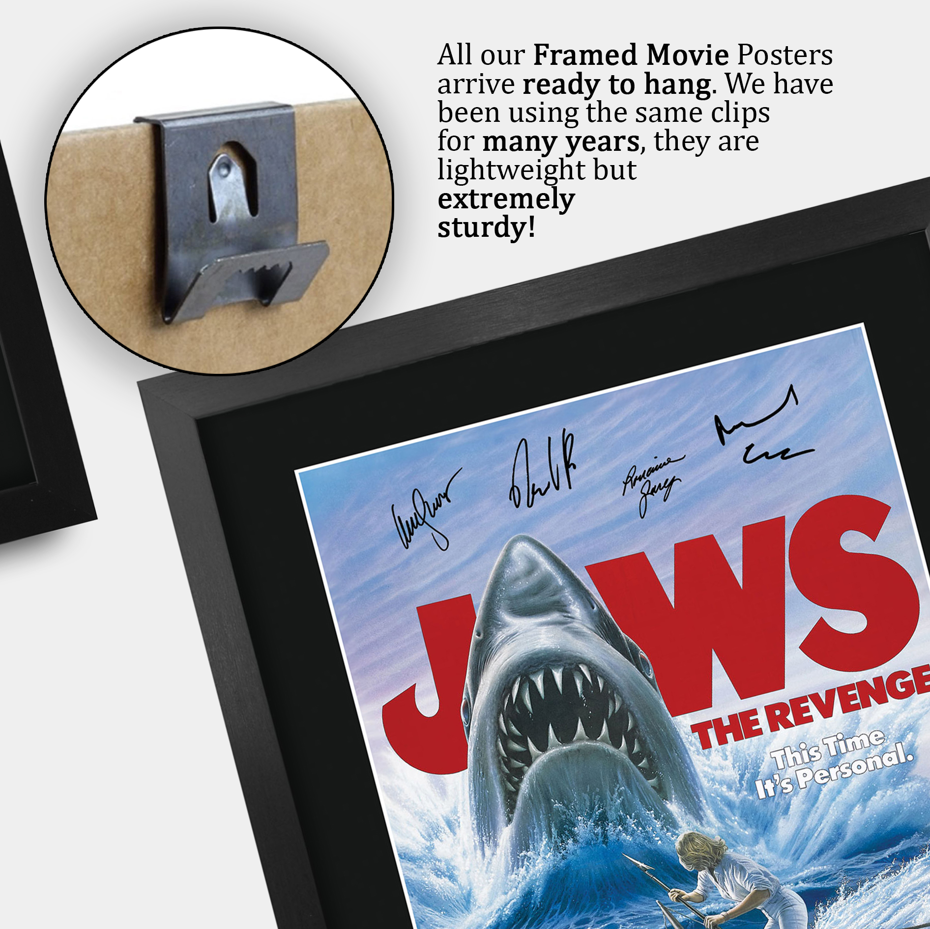 Jaws Ideal Gift Printed Framed Autograph Picture to Movie Memorabilia Fans - Picture 50 of 80