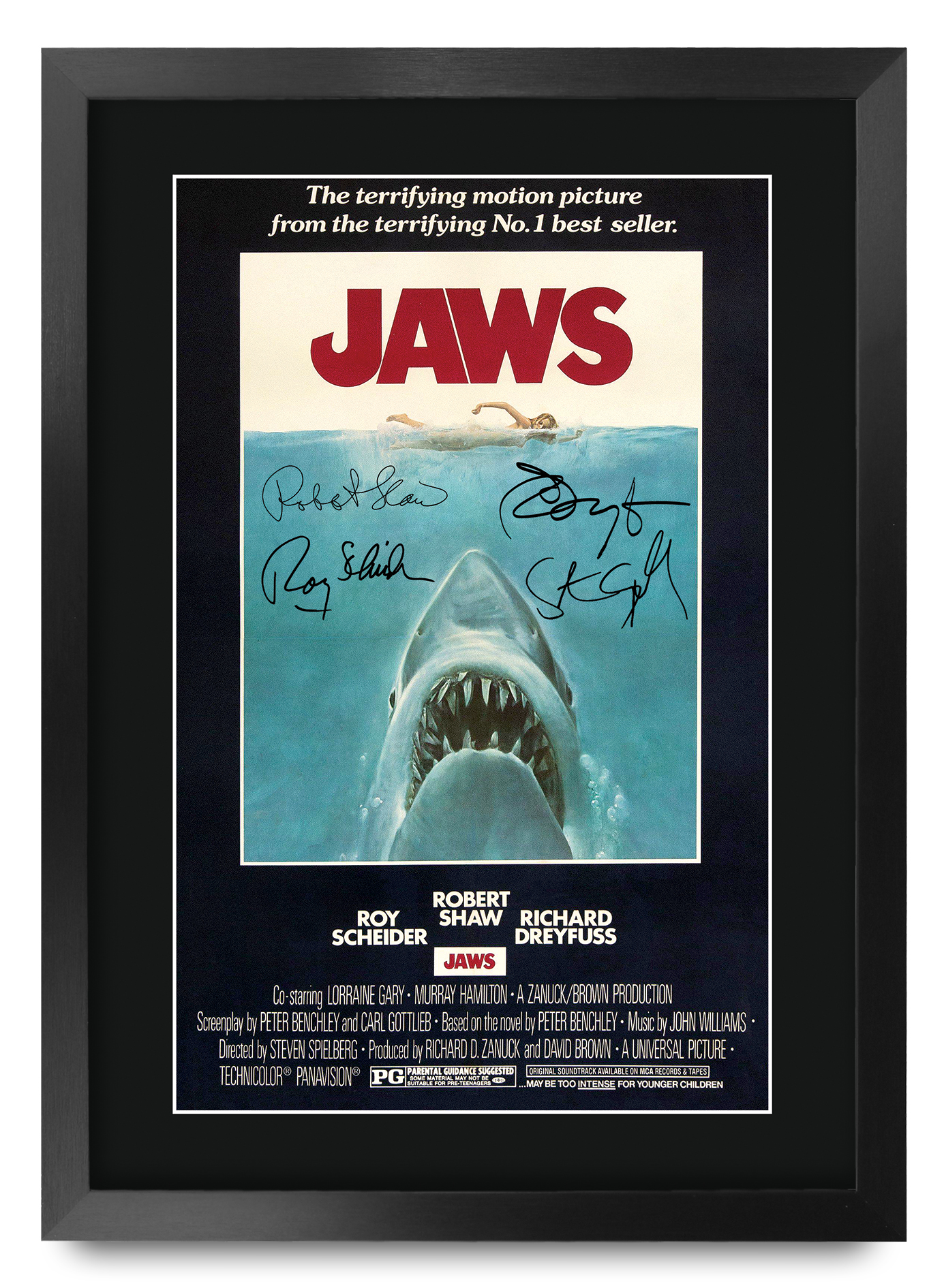 Jaws Ideal Gift Printed Framed Autograph Picture to Movie Memorabilia Fans - Picture 32 of 80