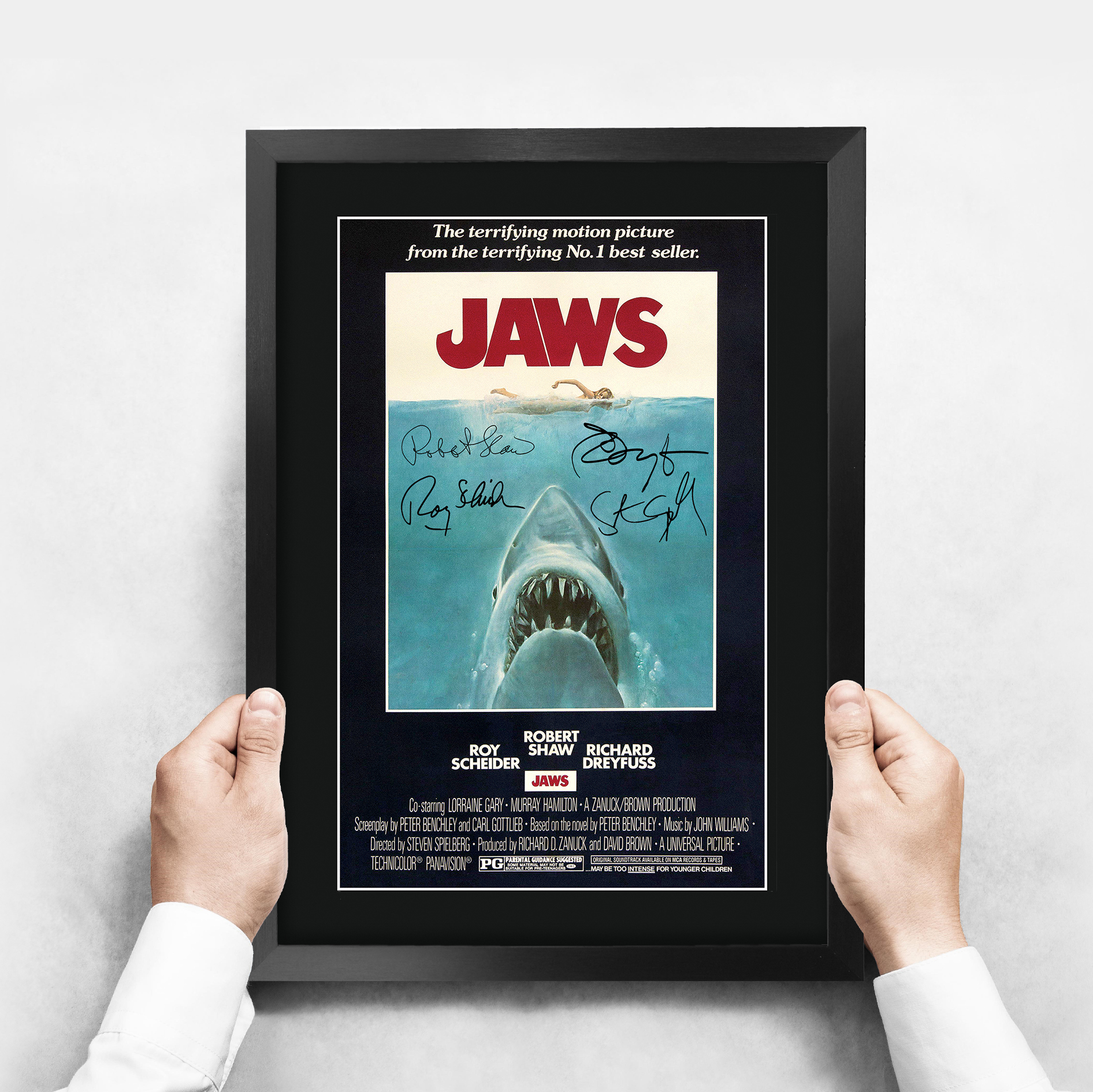 Jaws Ideal Gift Printed Framed Autograph Picture to Movie Memorabilia Fans - Picture 34 of 80