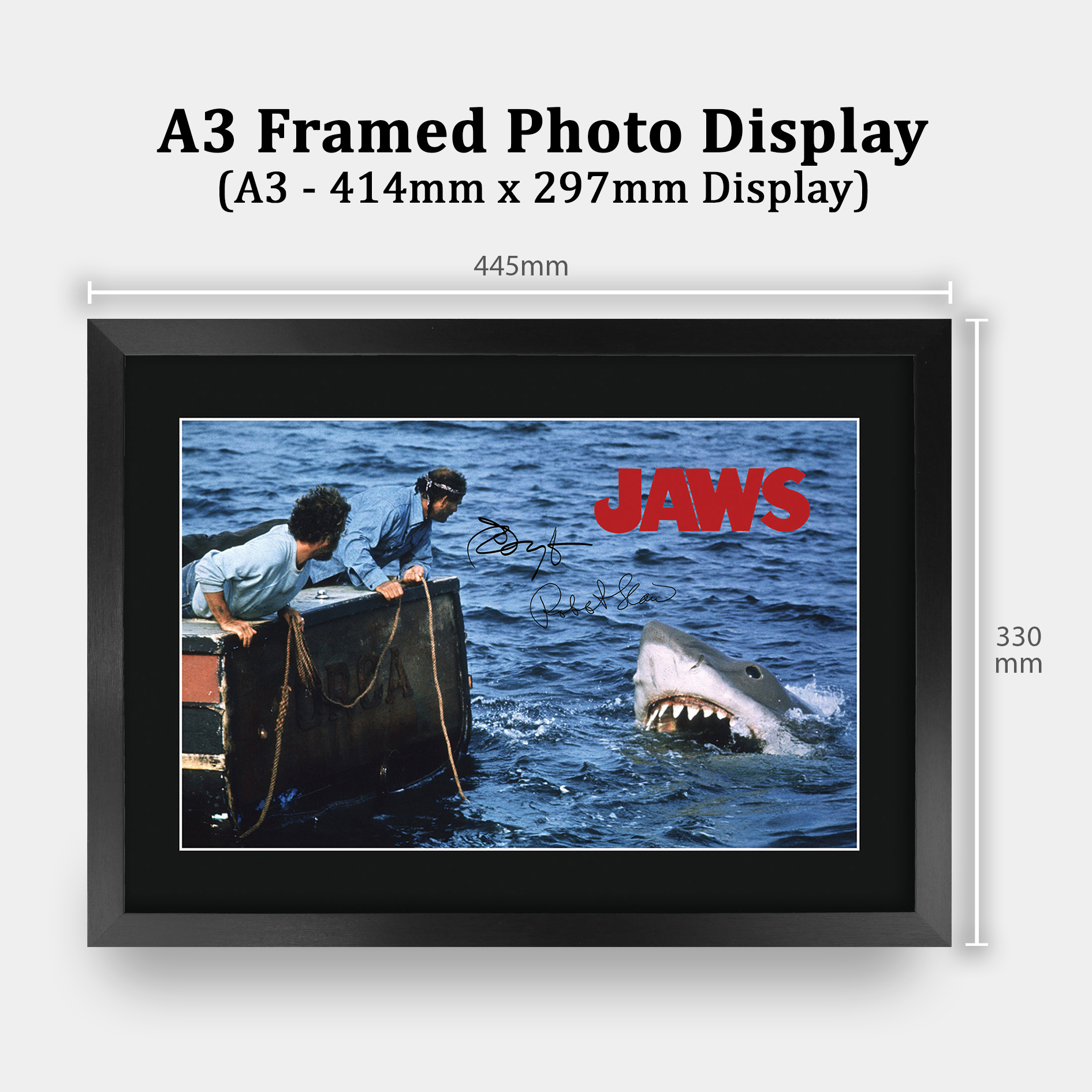 Jaws Ideal Gift Printed Framed Autograph Picture to Movie Memorabilia Fans - Picture 11 of 80
