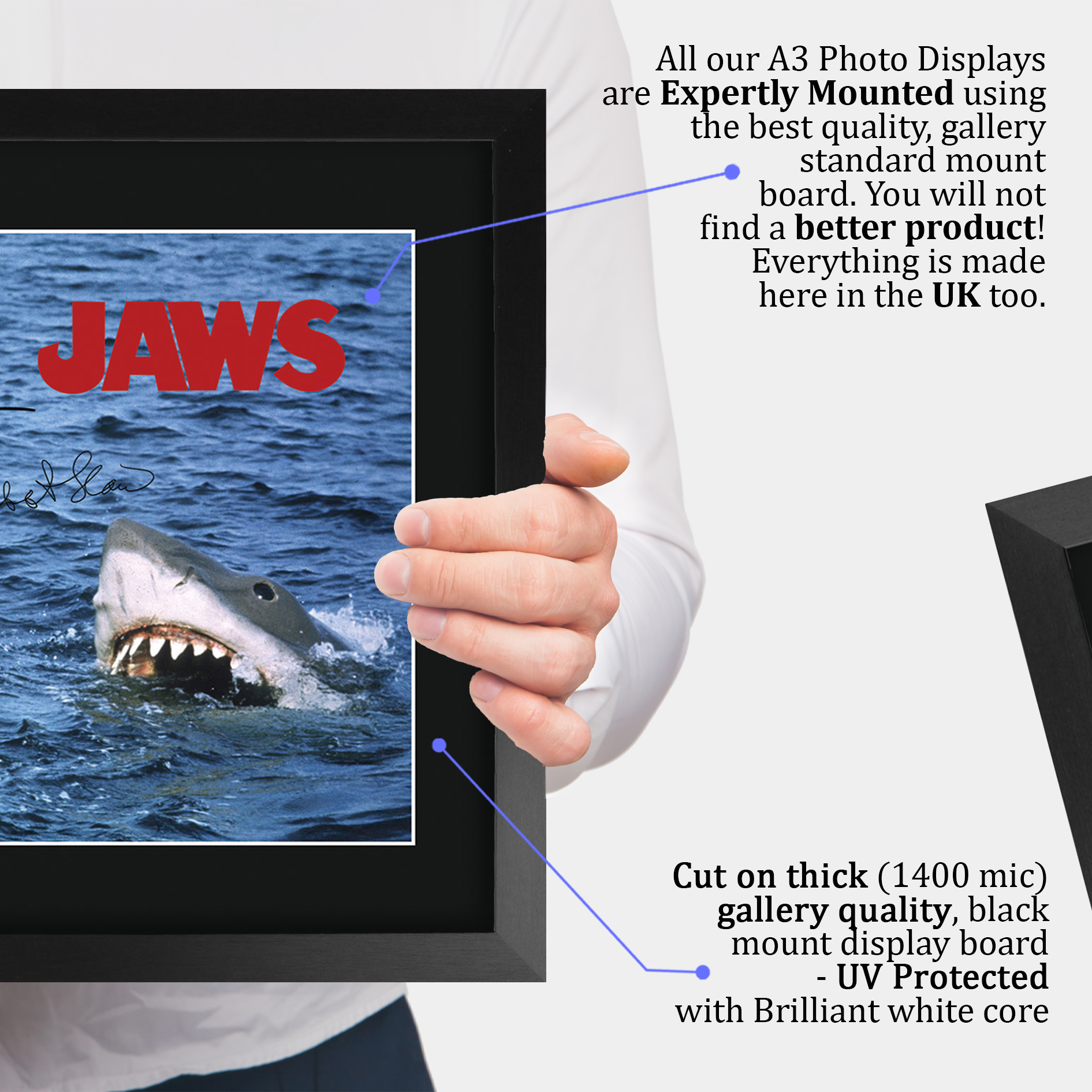 Jaws Ideal Gift Printed Framed Autograph Picture to Movie Memorabilia Fans - Picture 13 of 80