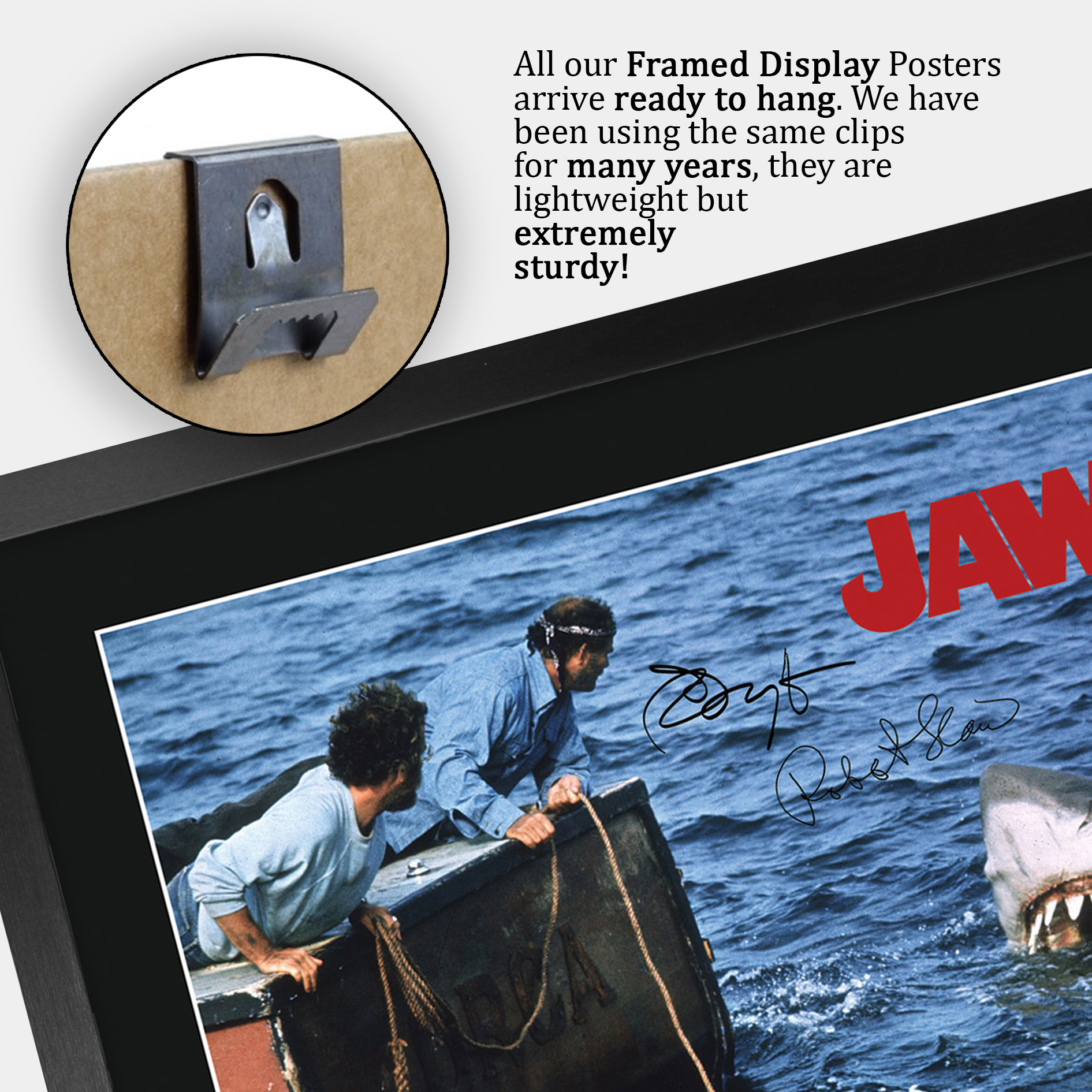 Jaws Ideal Gift Printed Framed Autograph Picture to Movie Memorabilia Fans - Picture 14 of 80