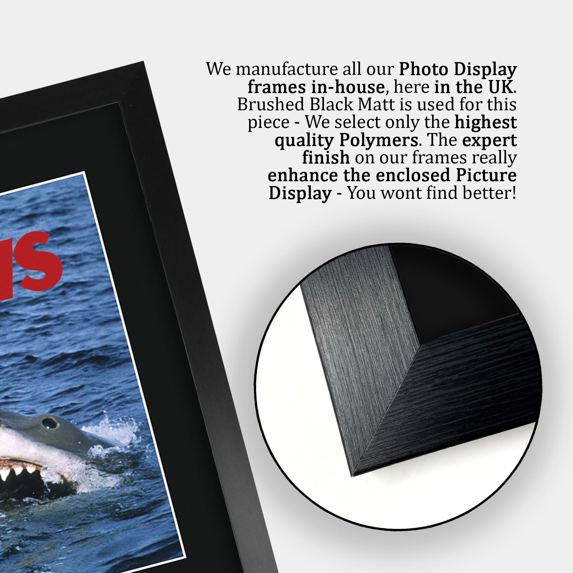 Jaws Ideal Gift Printed Framed Autograph Picture to Movie Memorabilia Fans - Picture 15 of 80