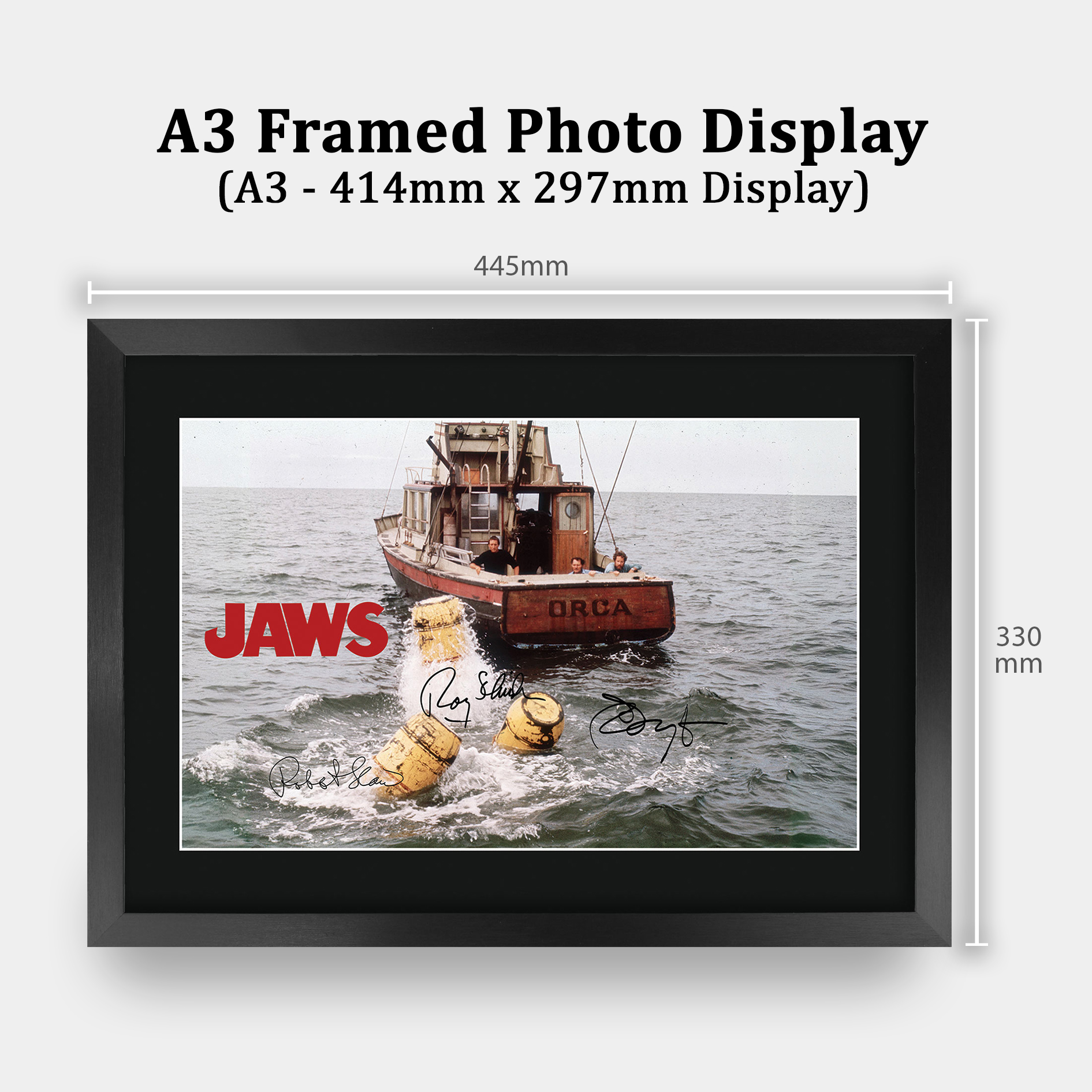 Jaws Ideal Gift Printed Framed Autograph Picture to Movie Memorabilia Fans - Picture 68 of 80