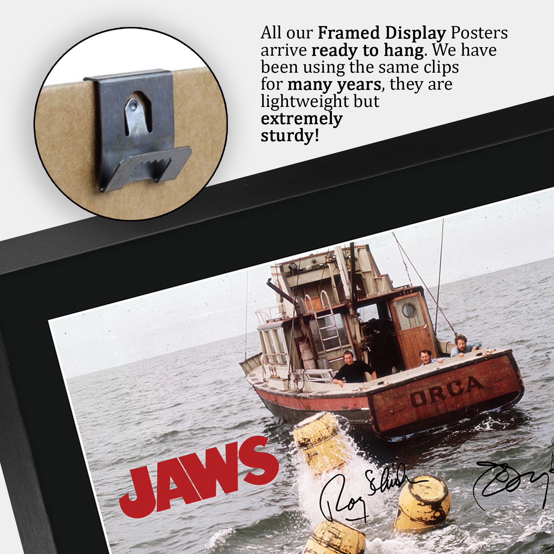 Jaws Ideal Gift Printed Framed Autograph Picture to Movie Memorabilia Fans - Picture 71 of 80
