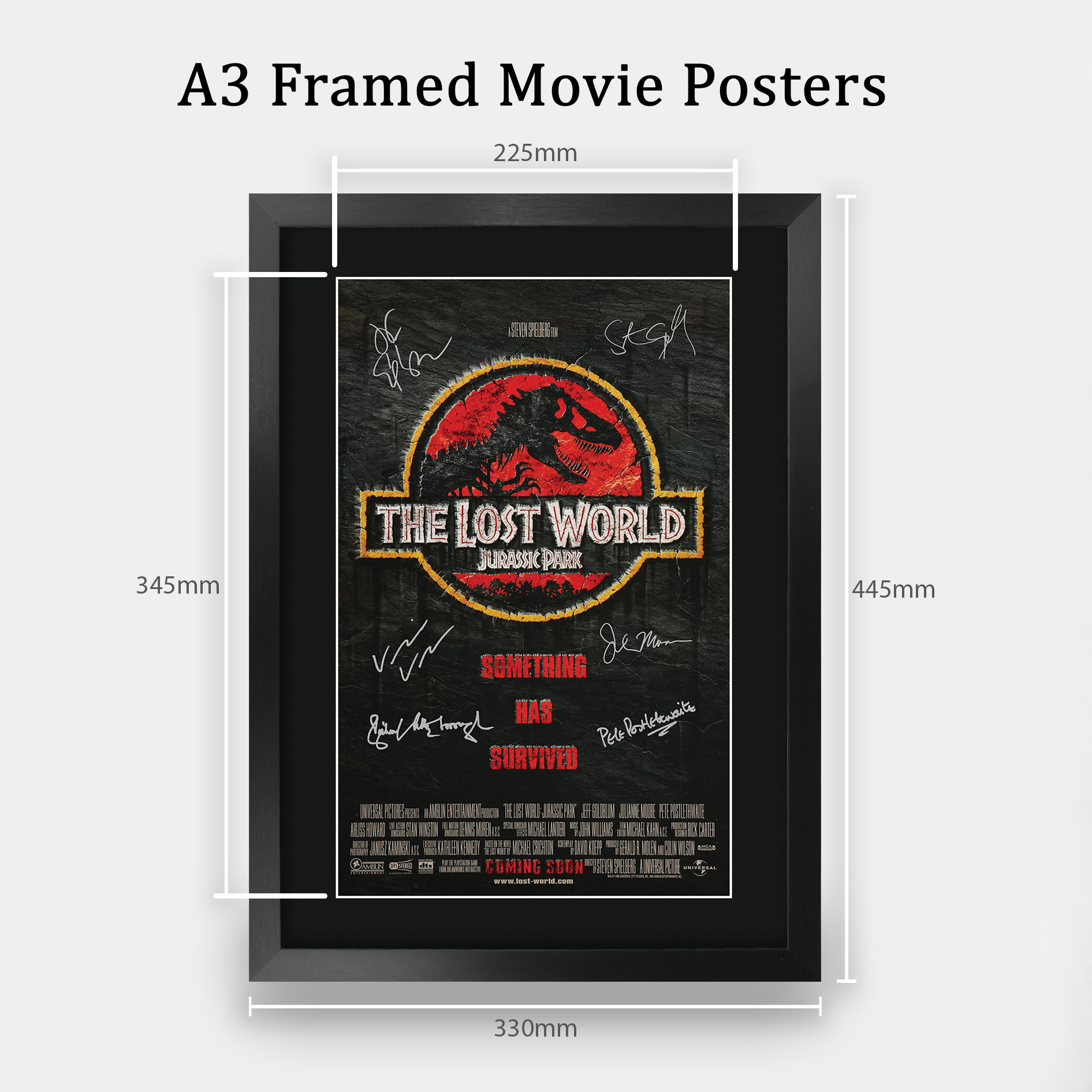 Jurassic Park Excellent Gift Idea Printed A3 Poster Signed Picture for Movie Fan - Picture 12 of 49