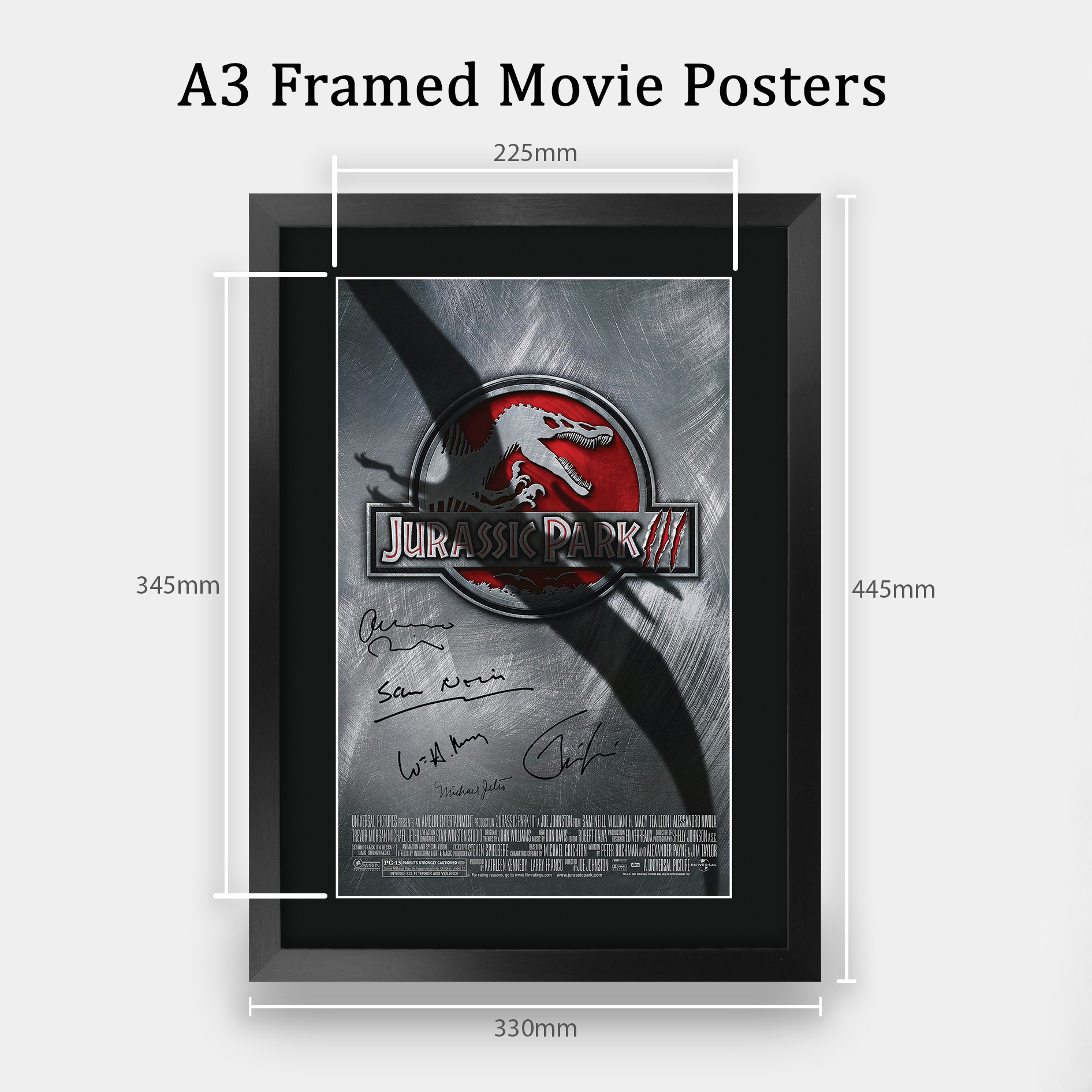 Jurassic Park Excellent Gift Idea Printed A3 Poster Signed Picture for Movie Fan - Picture 5 of 49
