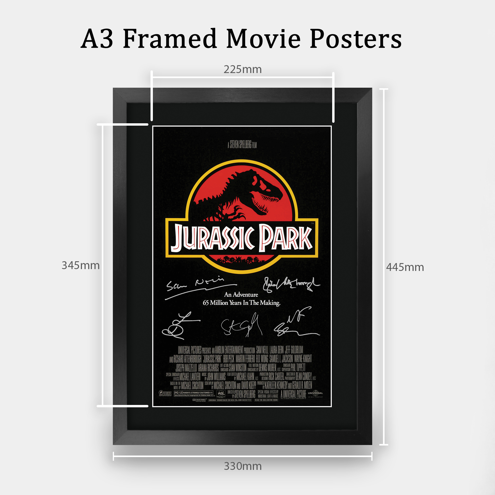 Jurassic Park Excellent Gift Idea Printed A3 Poster Signed Picture for Movie Fan - Picture 42 of 49