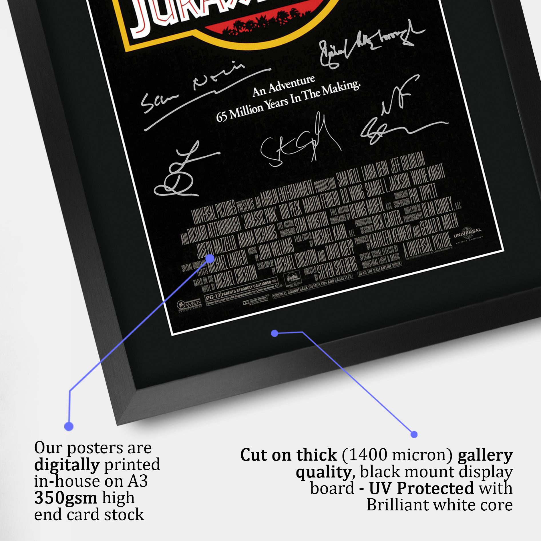 Jurassic Park Excellent Gift Idea Printed A3 Poster Signed Picture for Movie Fan - Picture 44 of 49