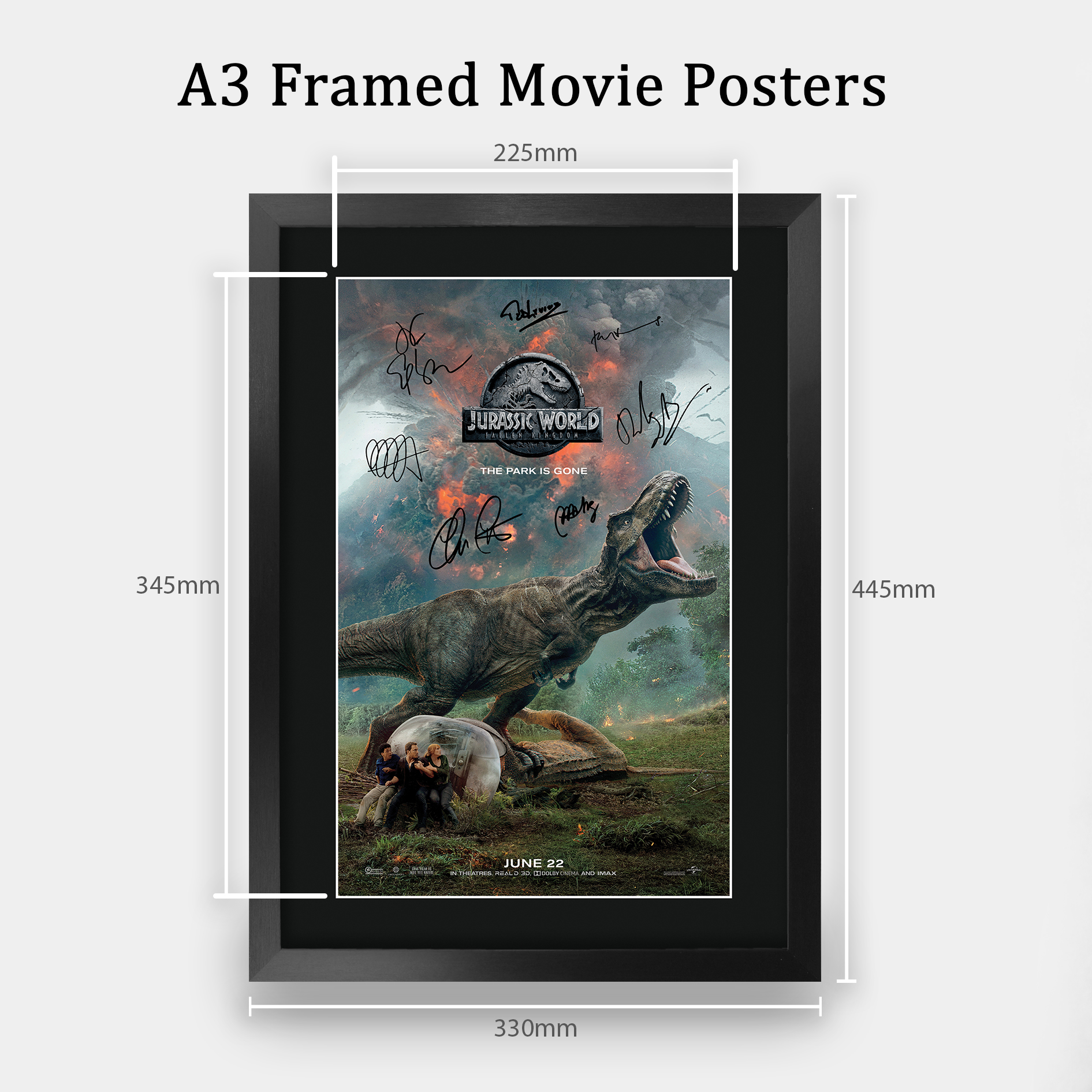 Jurassic Park Excellent Gift Idea Printed A3 Poster Signed Picture for Movie Fan - Picture 26 of 49