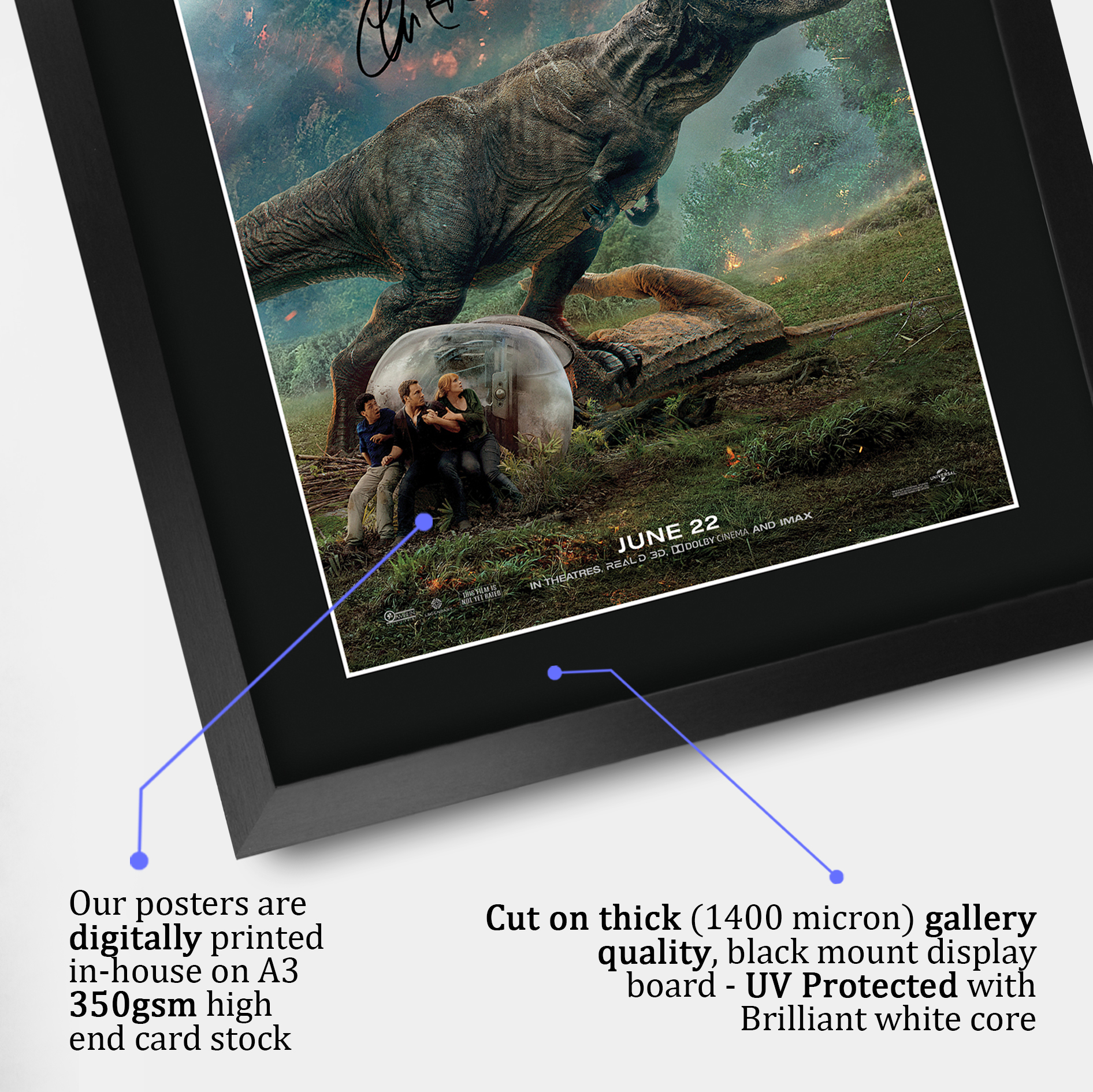 Jurassic Park Excellent Gift Idea Printed A3 Poster Signed Picture for Movie Fan - Picture 28 of 49