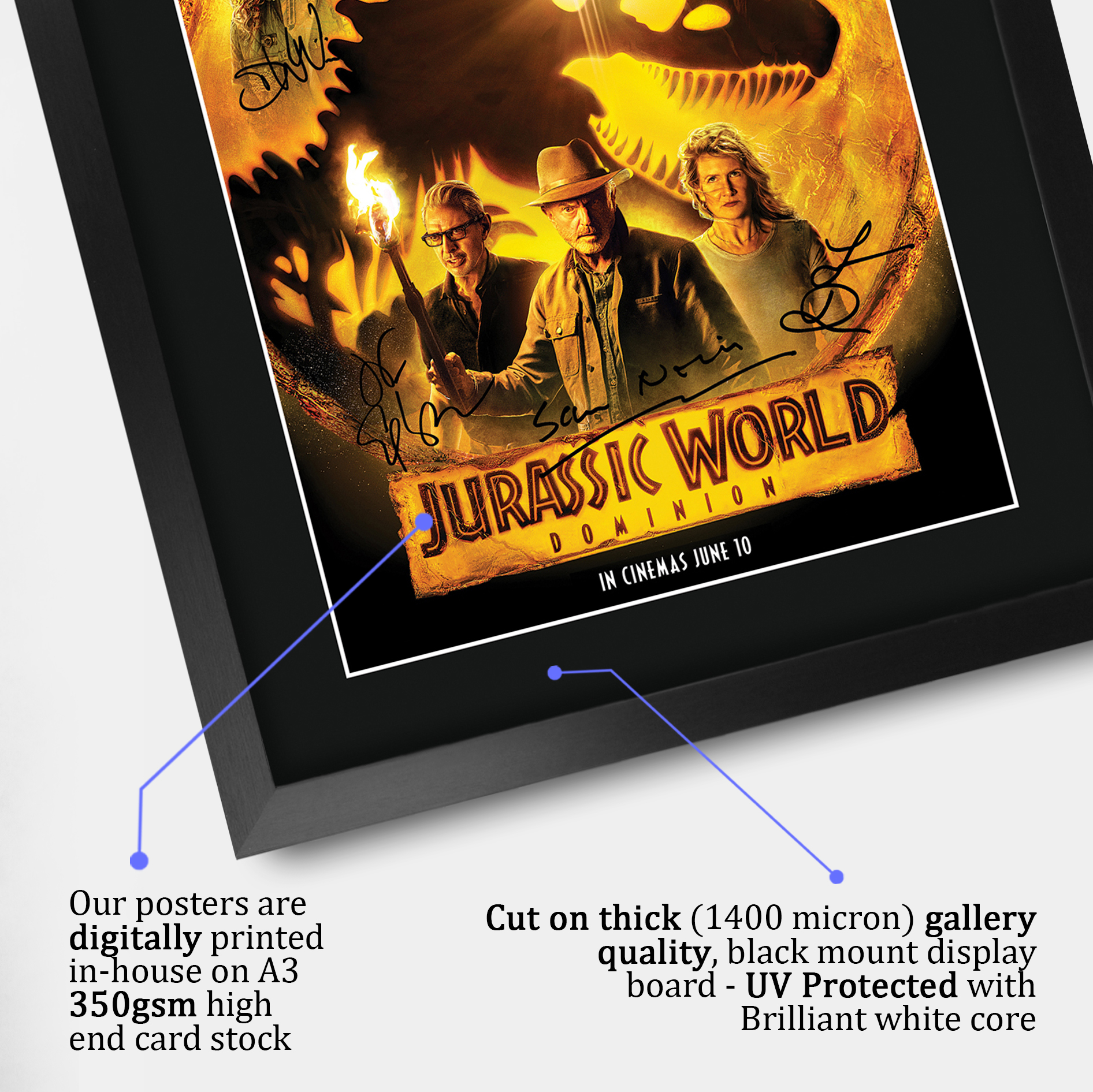 Jurassic Park Excellent Gift Idea Printed A3 Poster Signed Picture for Movie Fan - Picture 35 of 49