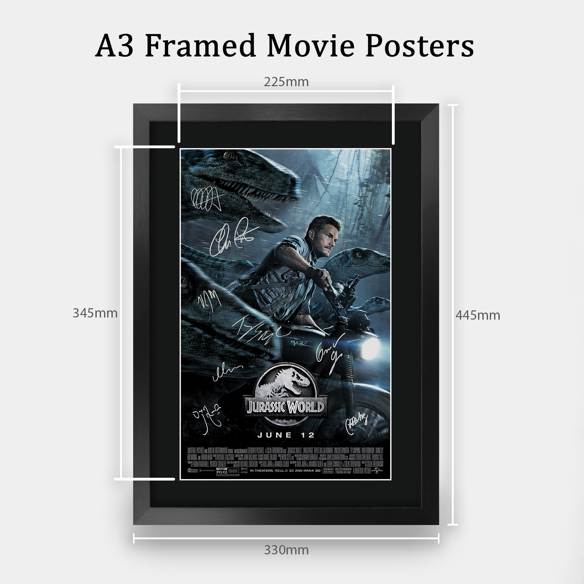 Jurassic Park Excellent Gift Idea Printed A3 Poster Signed Picture for Movie Fan - Picture 19 of 49