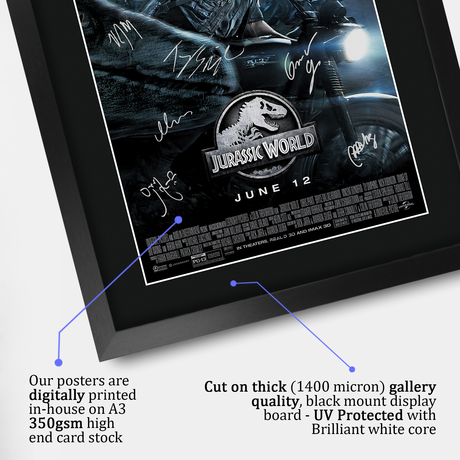 Jurassic Park Excellent Gift Idea Printed A3 Poster Signed Picture for Movie Fan - Picture 21 of 49