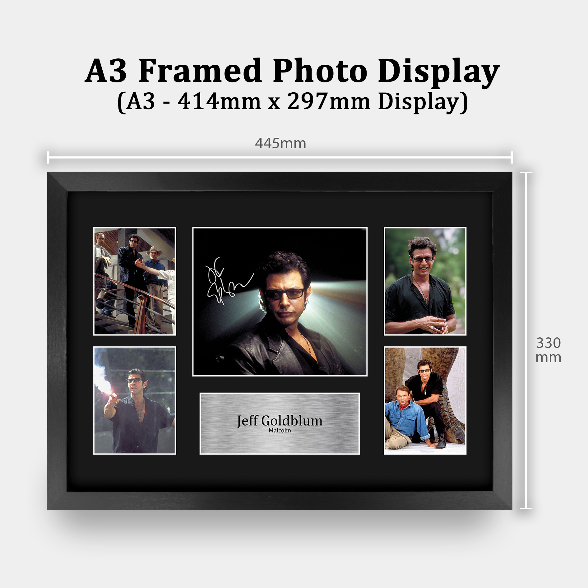 Jeff Goldblum Jurassic Park Gift Framed Autograph Picture Print to Movie Fans - Picture 11 of 24