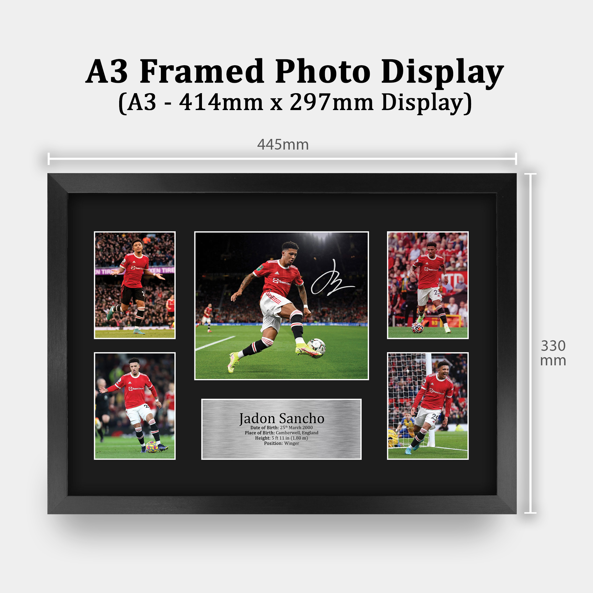 Jadon Sancho Man U Gift Ideas Printed Autograph Picture for Football Fans - Picture 19 of 24