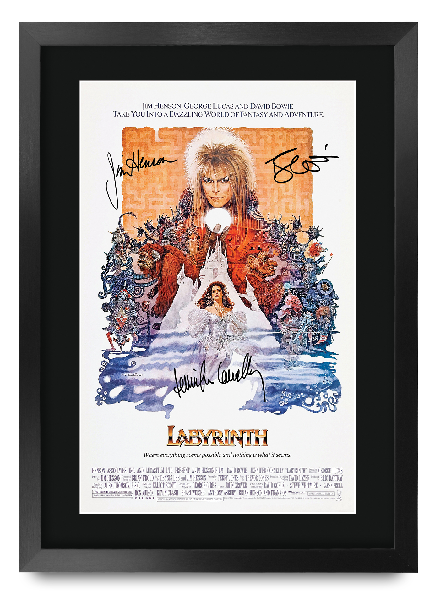 Labyrinth Ideal Gift Printed Framed Autograph Picture to Movie Memorabilia Fans - Picture 16 of 45