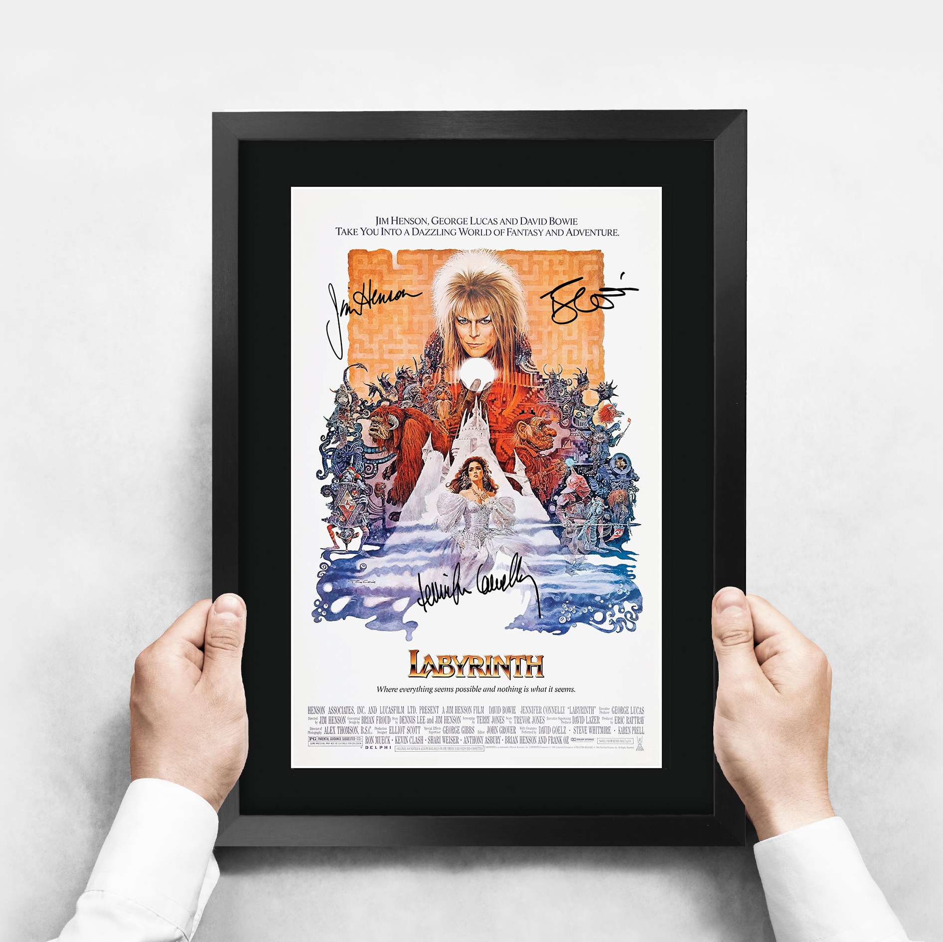 Labyrinth Ideal Gift Printed Framed Autograph Picture to Movie Memorabilia Fans - Picture 18 of 45