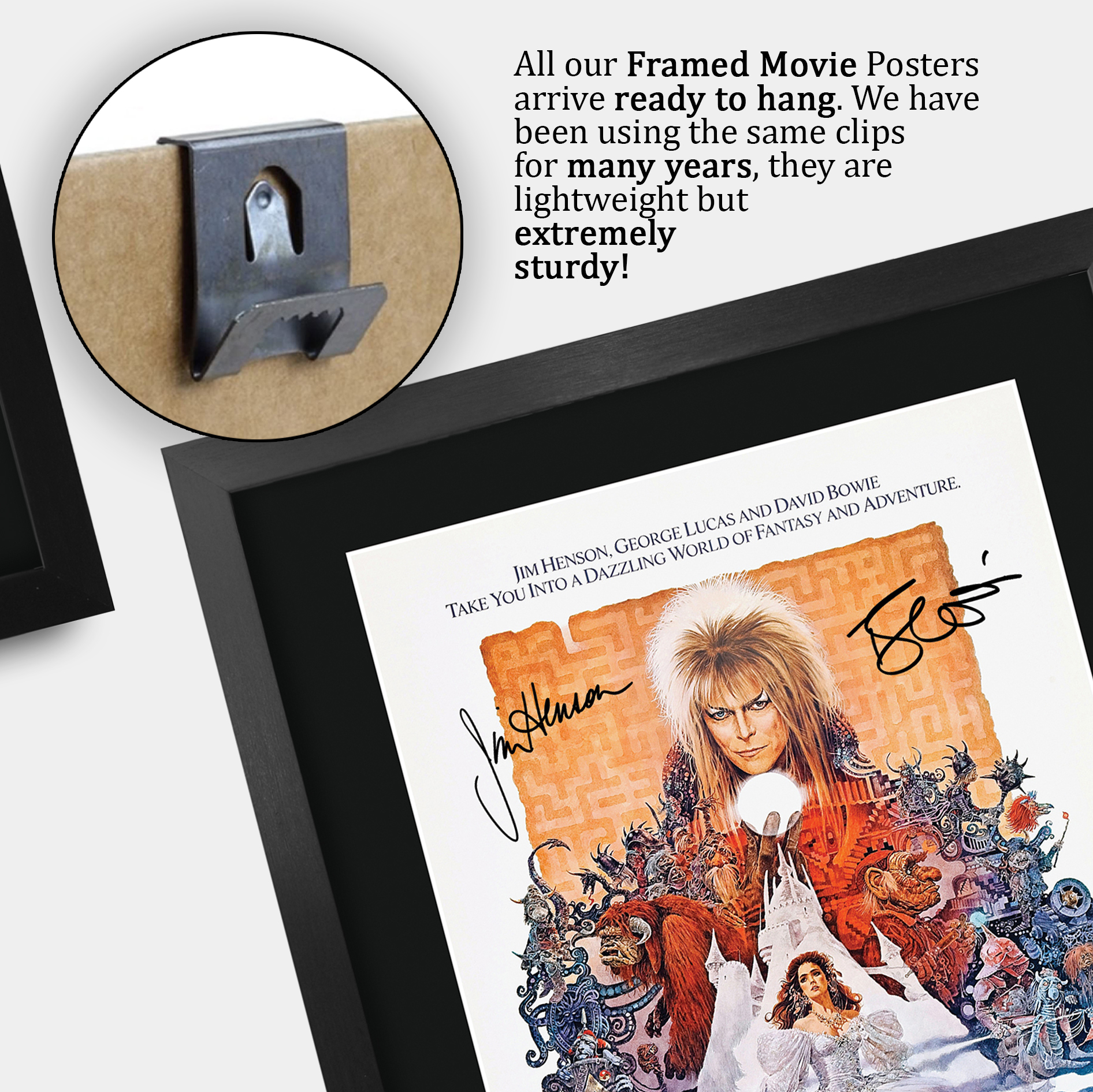 Labyrinth Ideal Gift Printed Framed Autograph Picture to Movie Memorabilia Fans - Picture 20 of 45