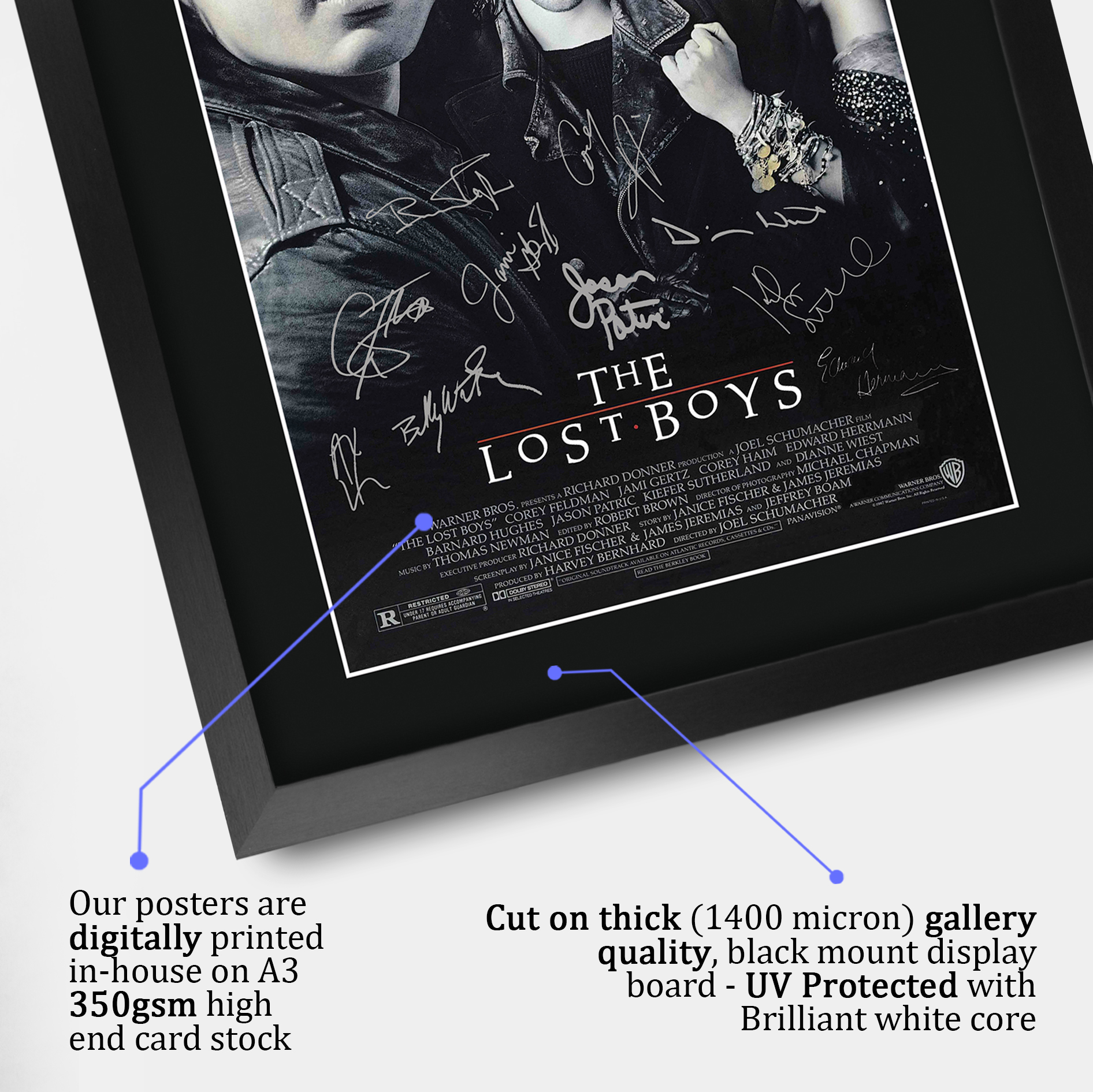 Lost Boys Ideal Gift Printed Framed Autograph Picture to Movie Memorabilia Fans - Picture 19 of 45