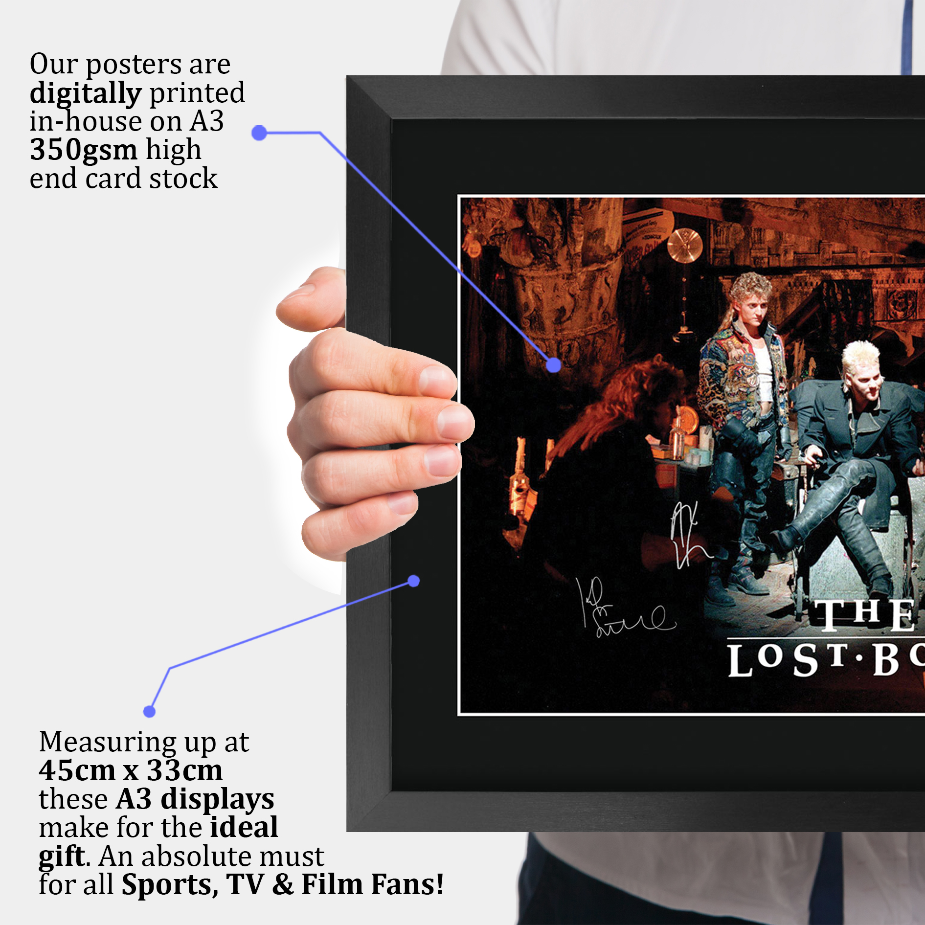 Lost Boys Ideal Gift Printed Framed Autograph Picture to Movie Memorabilia Fans - Picture 11 of 45
