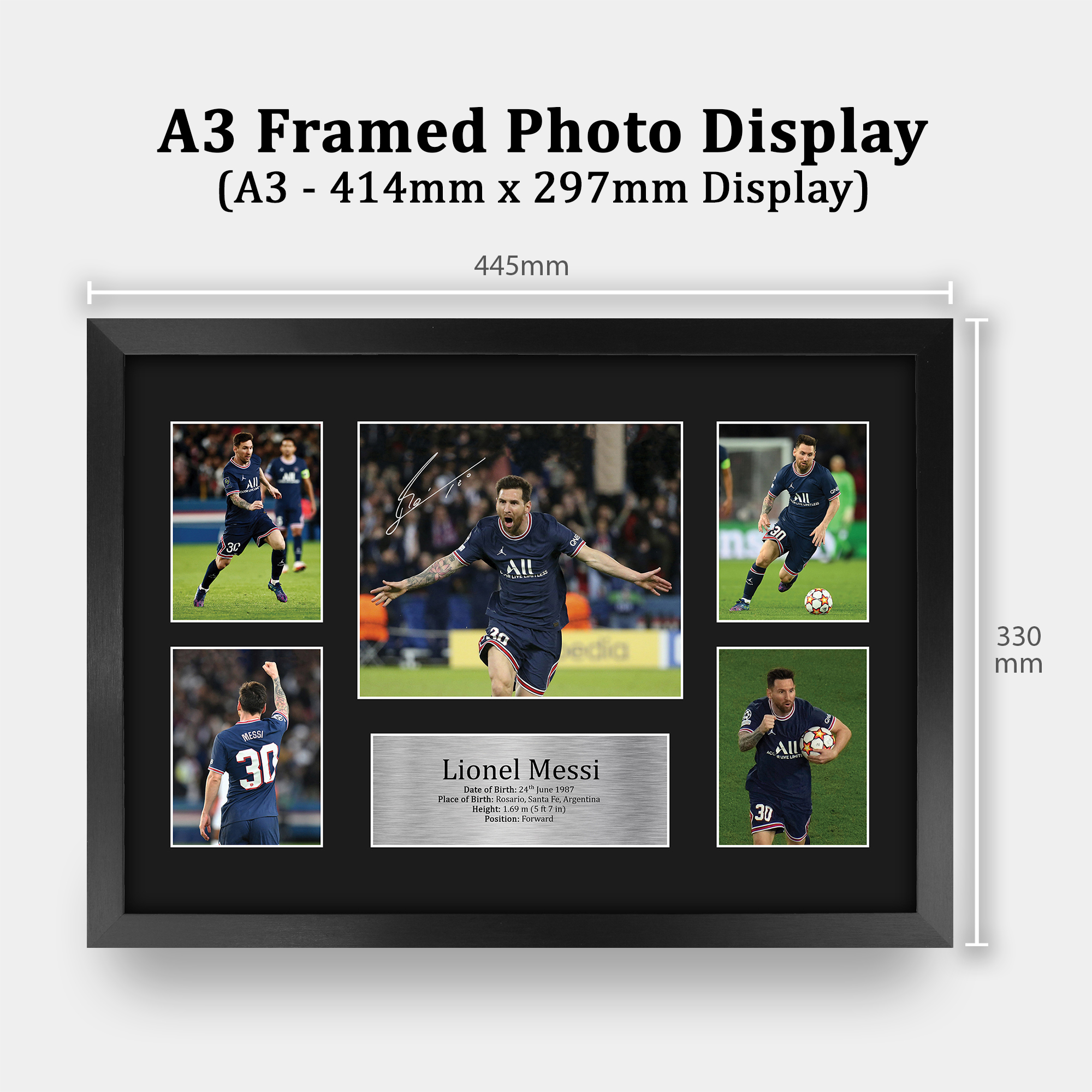 VAIIGO Espositore per poster, da pavimento, formato A4, regolabile, in alluminio, robusto, con