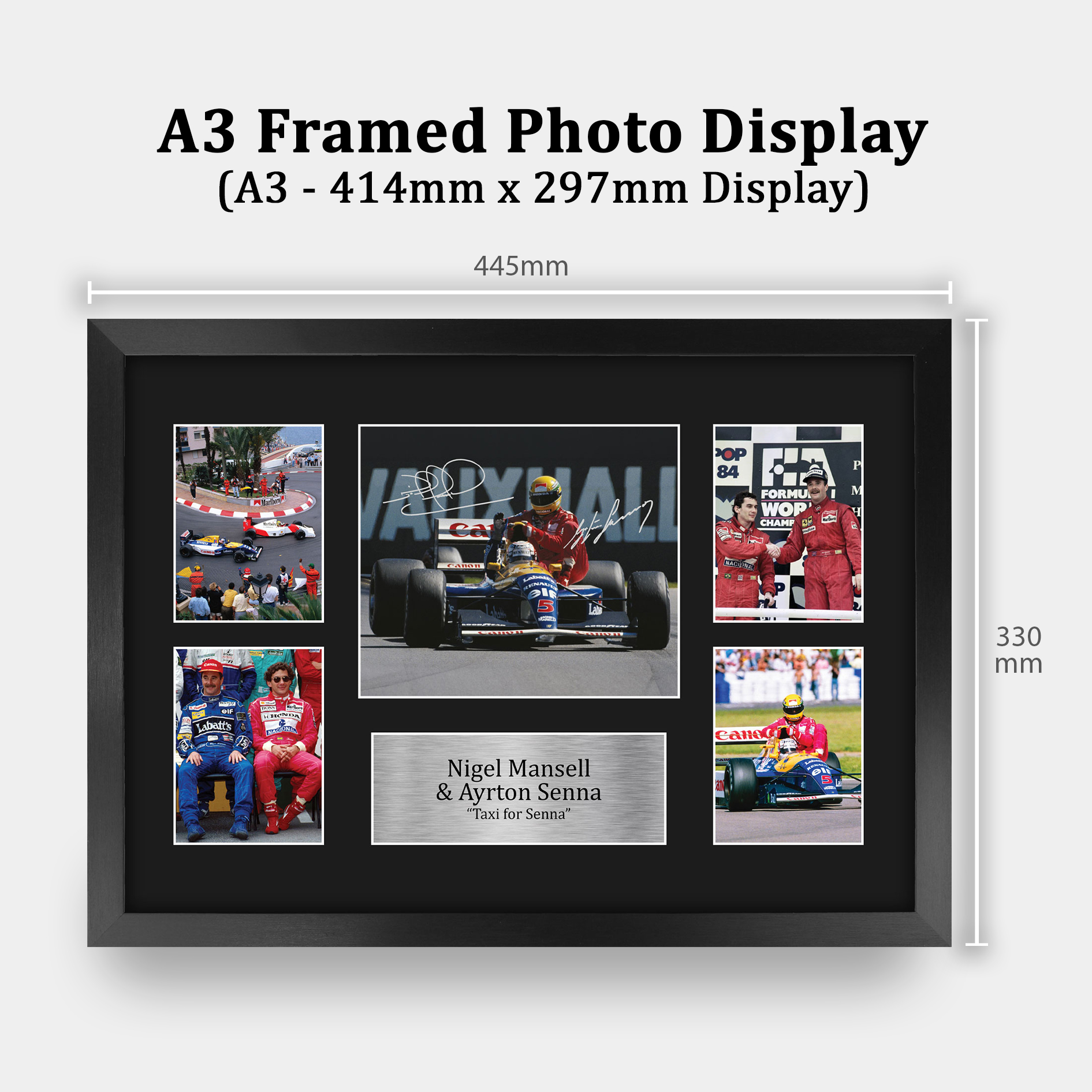 Nigel Mansell & Ayrton Senna Formula 1 Gift Signed A4 Photo Prints to Fans of F1 - Picture 19 of 24