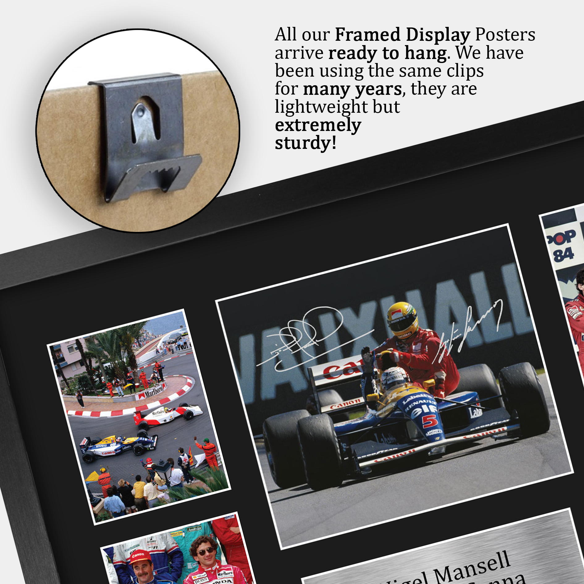 Nigel Mansell & Ayrton Senna Formula 1 Gift Signed A4 Photo Prints to Fans of F1 - Picture 22 of 24