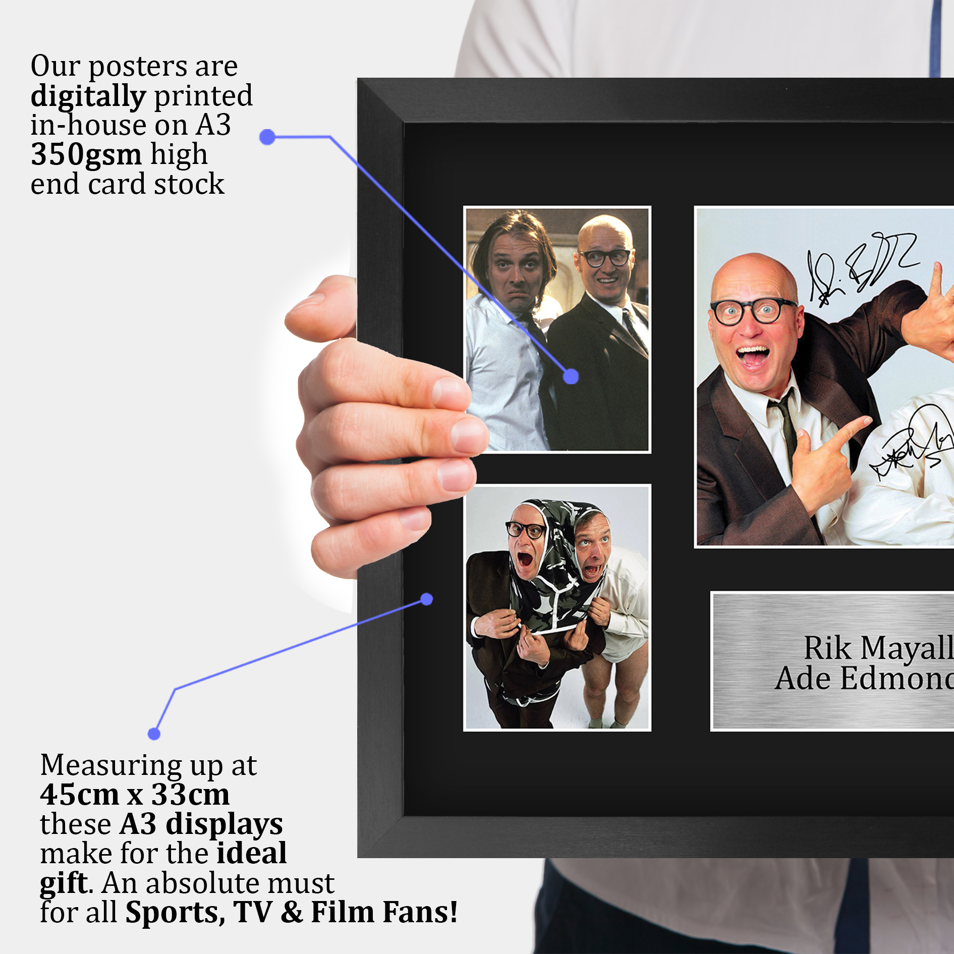 Rik Mayall Signed Pre Printed Autograph A4 Photo Gift For a Bottom Fan - Picture 20 of 24