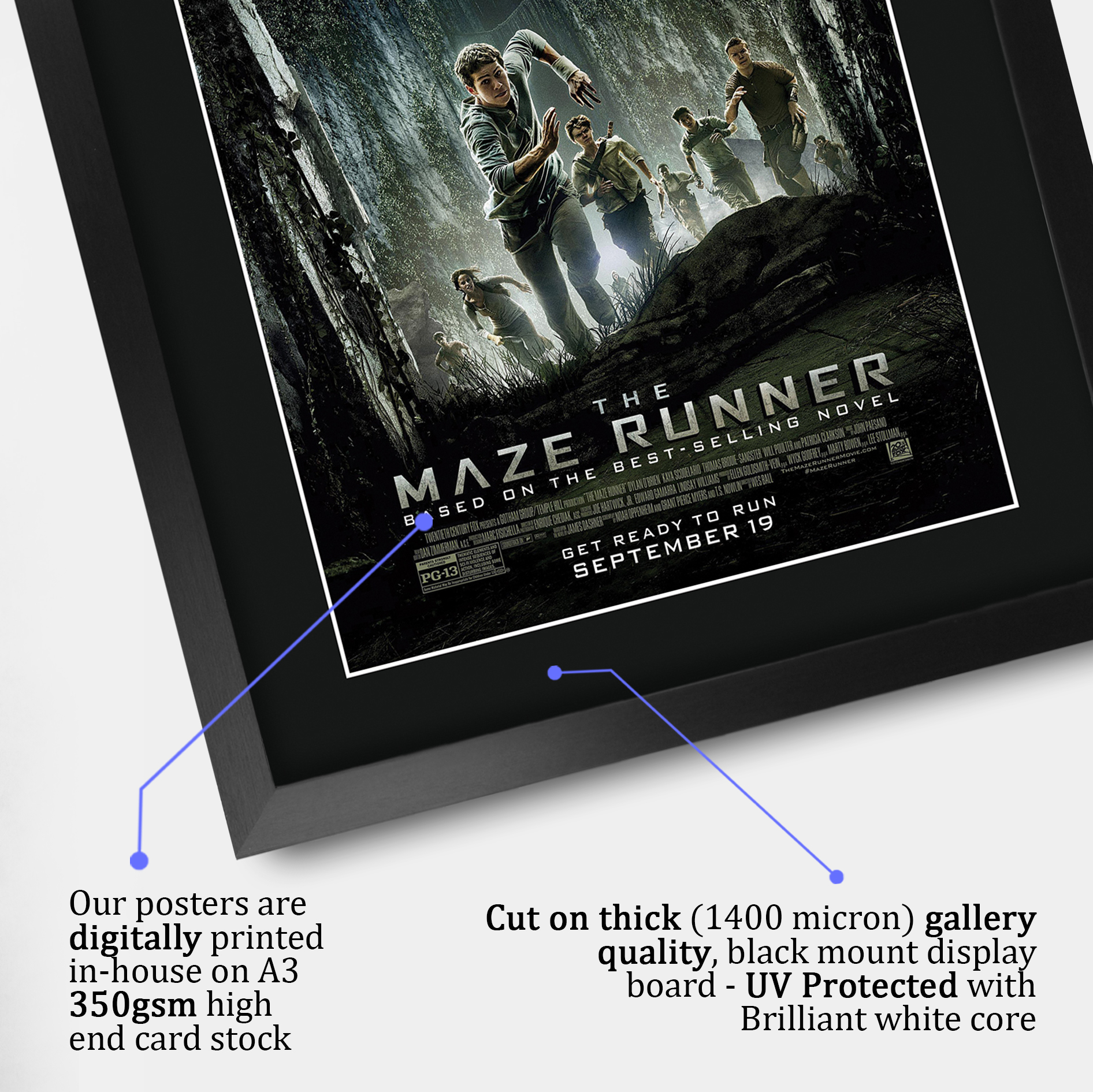 The Maze Runner Excellent Gift Idea Printed Poster Framed Picture for Movie Fans - Picture 40 of 57