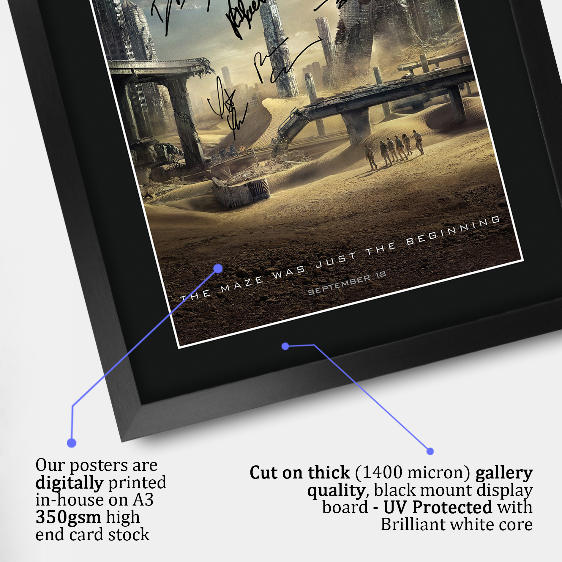 The Maze Runner Excellent Gift Idea Printed Poster Framed Picture for Movie Fans - Picture 54 of 57