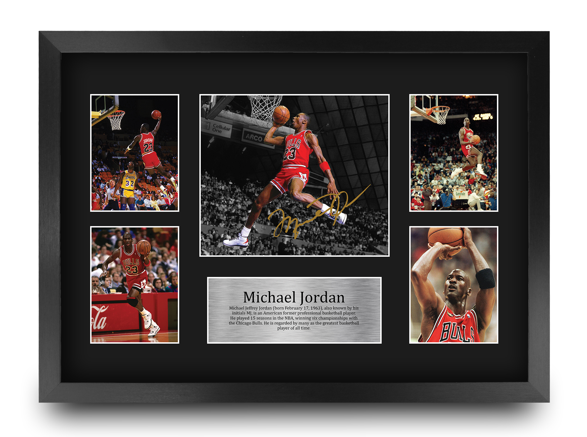 Michael Jordan Excellent Gift Idea Framed Autograph Picture Print to Movie Fans