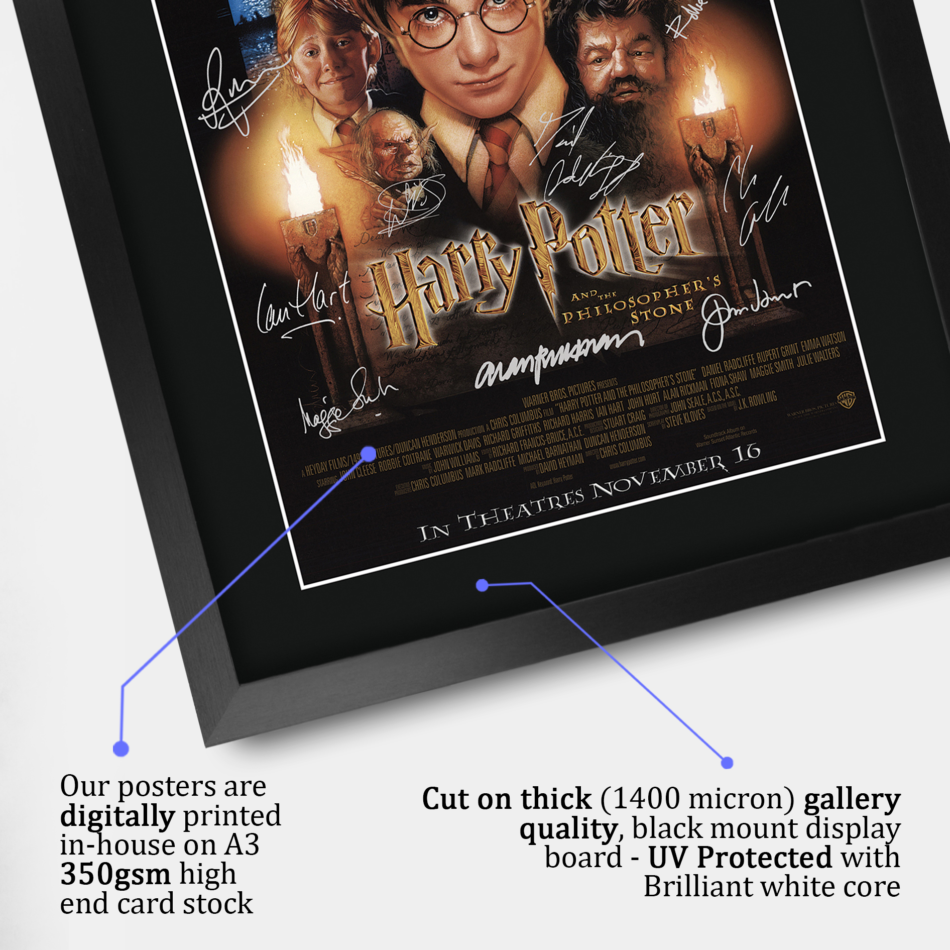 Harry Potter Movie Collection Framed Signed Movie A3 Posters Autographs Prints - Picture 76 of 143