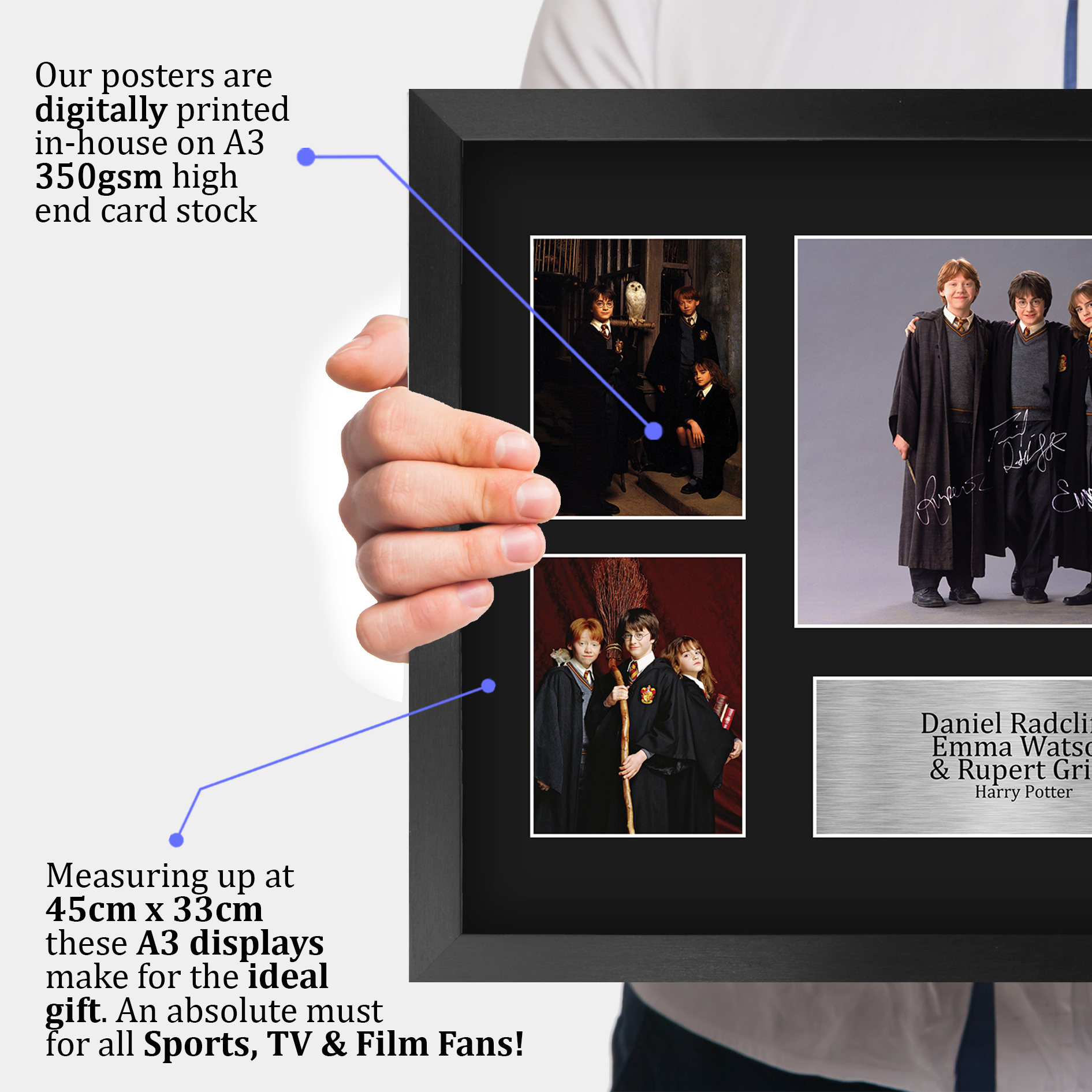 Harry Potter Movie Collection Framed Signed Movie A3 Posters Autographs Prints - Picture 132 of 143