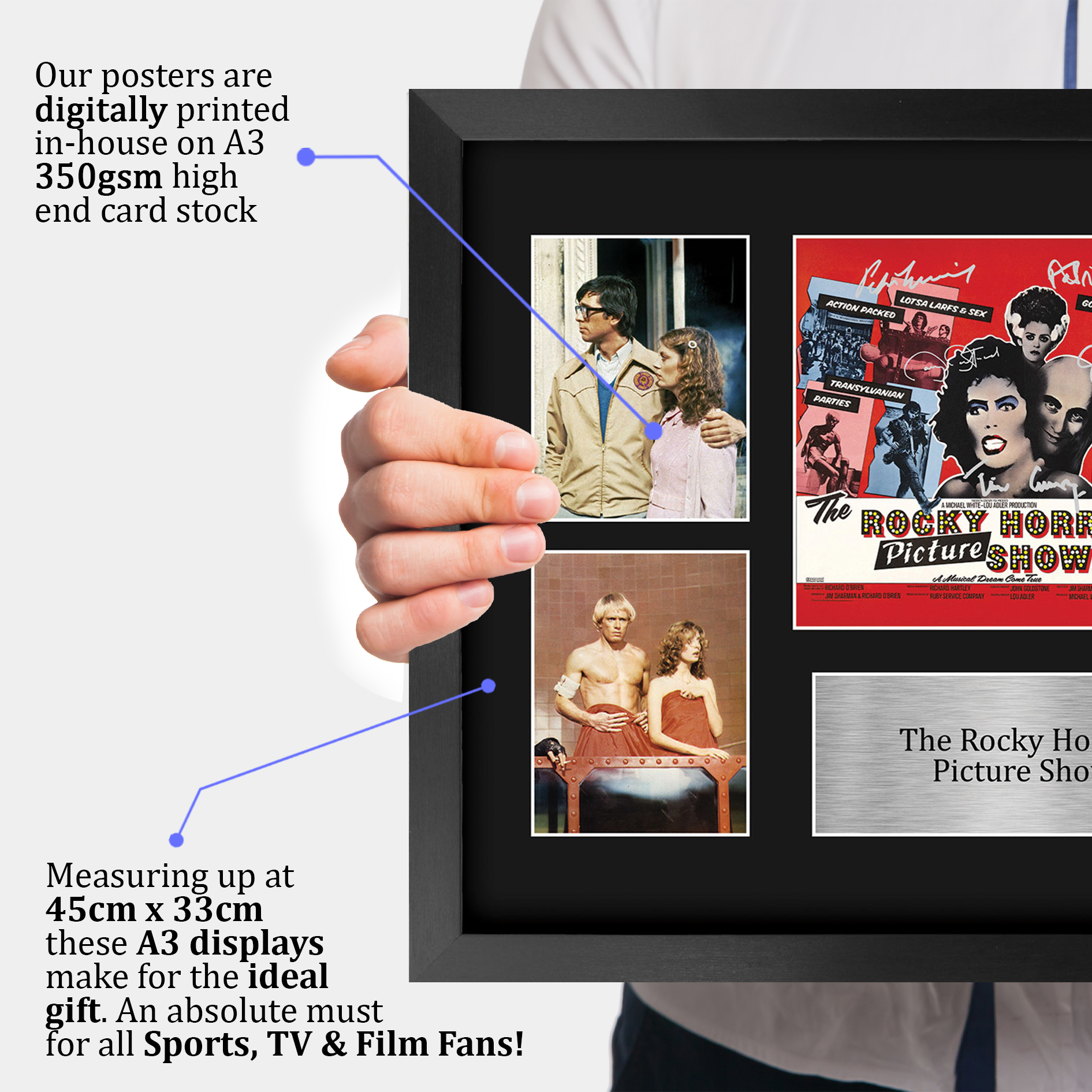 The Rocky Horror Picture Show Gift Framed Autograph Picture Print to Movie Fans - Picture 27 of 59