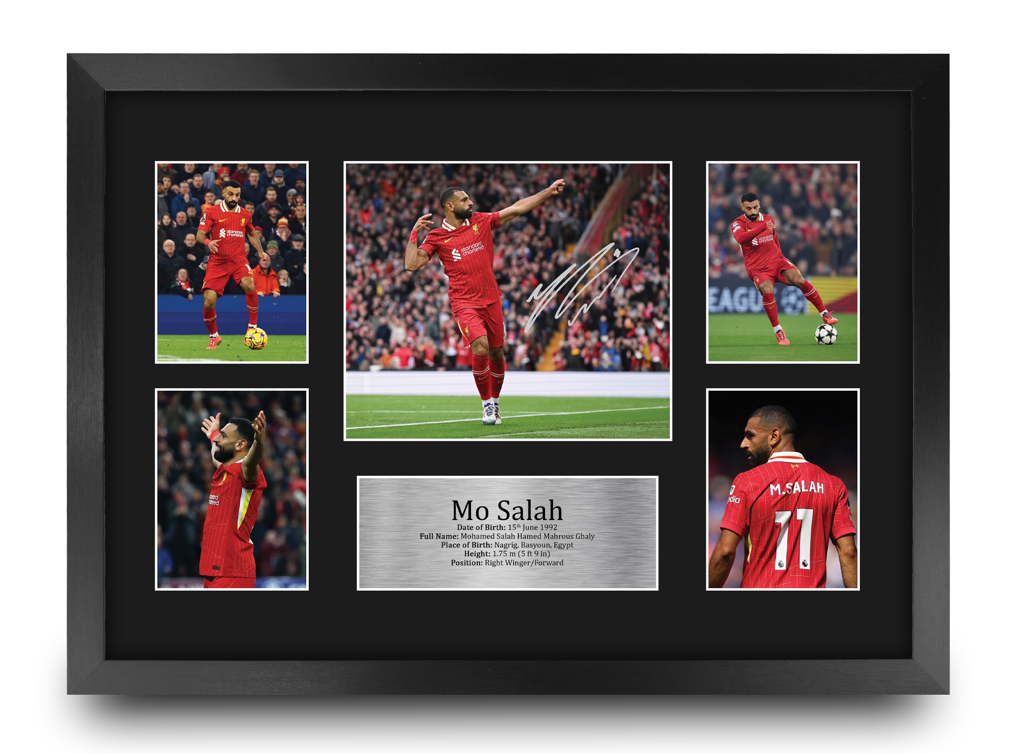 Mo Salah Signed Print Liverpool Framed Printed Autograph LFC Poster A4