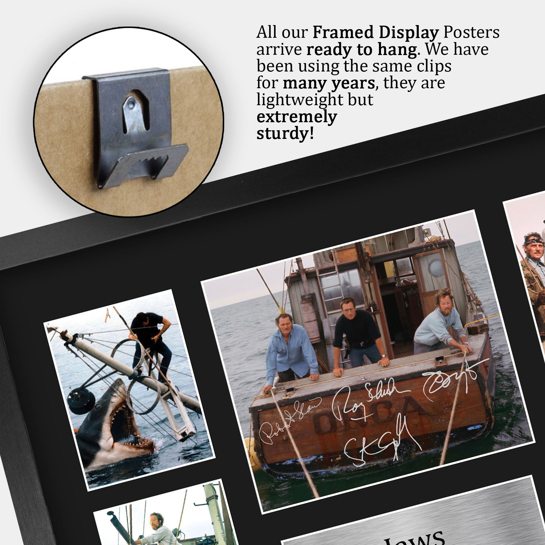 Jaws Ideal Gift Printed Framed Autograph Picture to Movie Memorabilia Fans - Picture 78 of 80