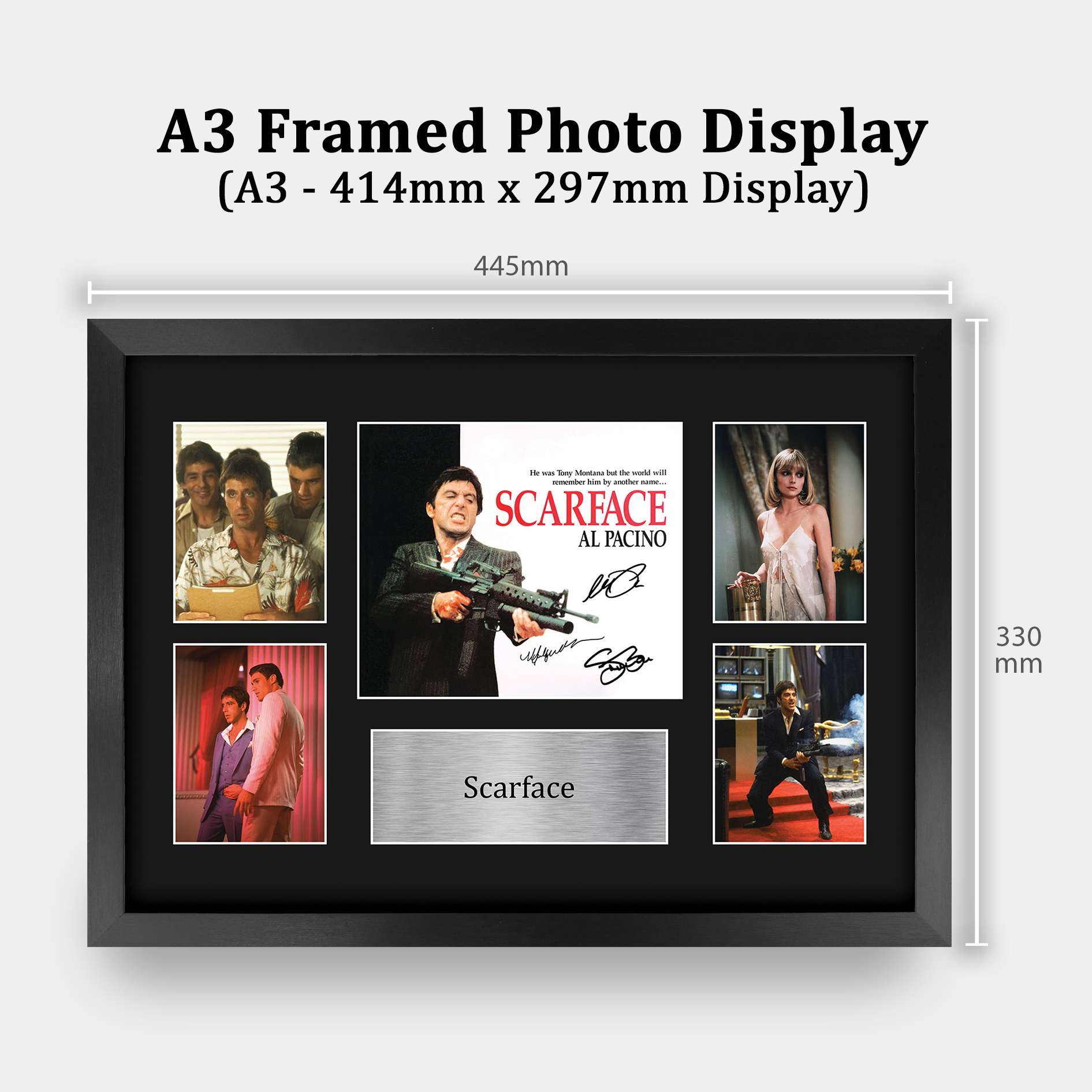 Scarface Ideal Gift Printed Framed Autograph Picture to Movie Memorabilia Fans - Picture 18 of 59