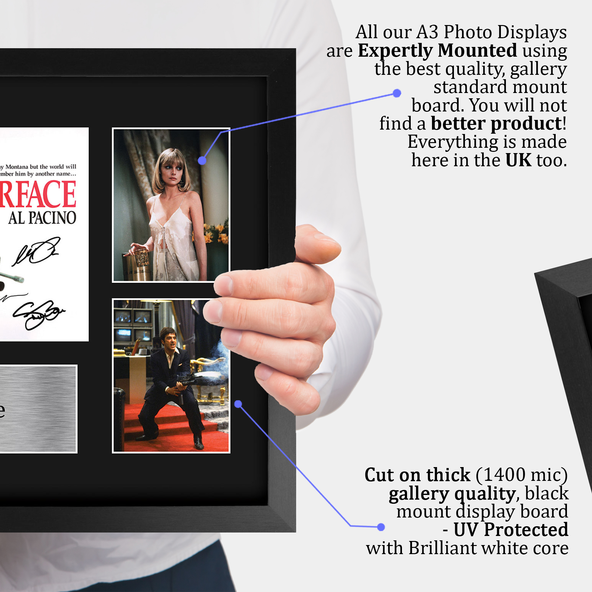 Scarface Ideal Gift Printed Framed Autograph Picture to Movie Memorabilia Fans - Picture 20 of 59