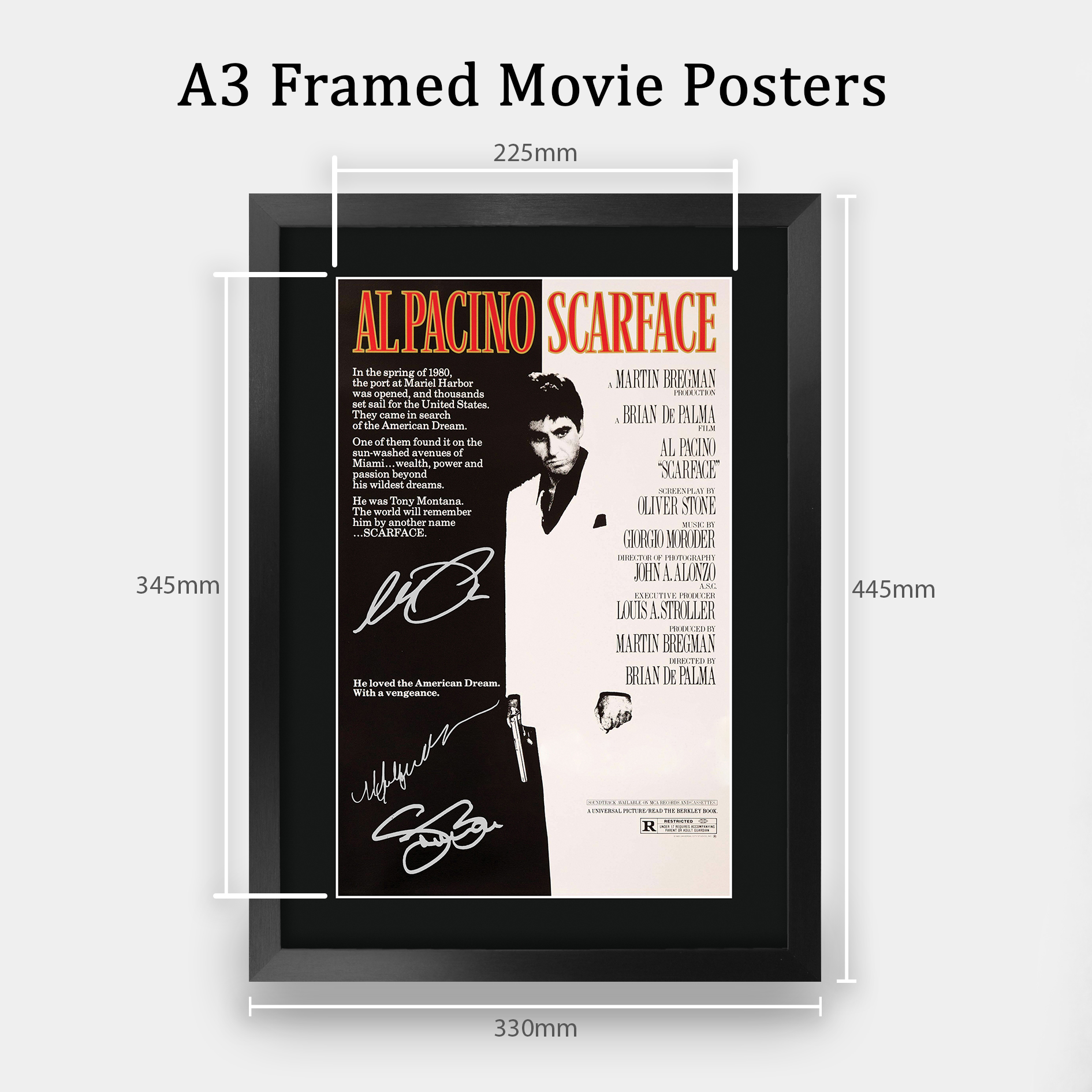 Scarface Ideal Gift Printed Framed Autograph Picture to Movie Memorabilia Fans - Picture 39 of 59