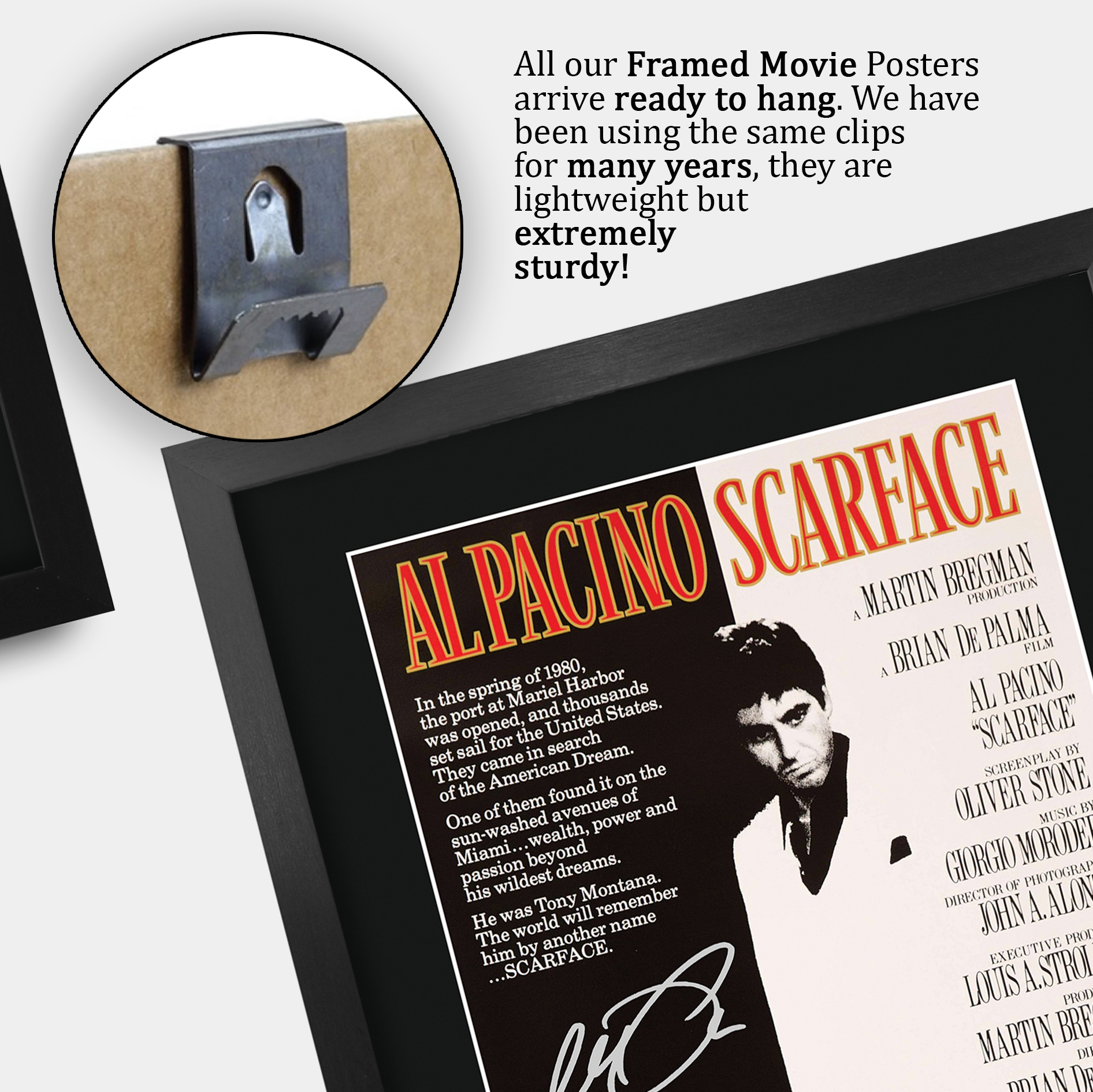 Scarface Ideal Gift Printed Framed Autograph Picture to Movie Memorabilia Fans - Picture 42 of 59
