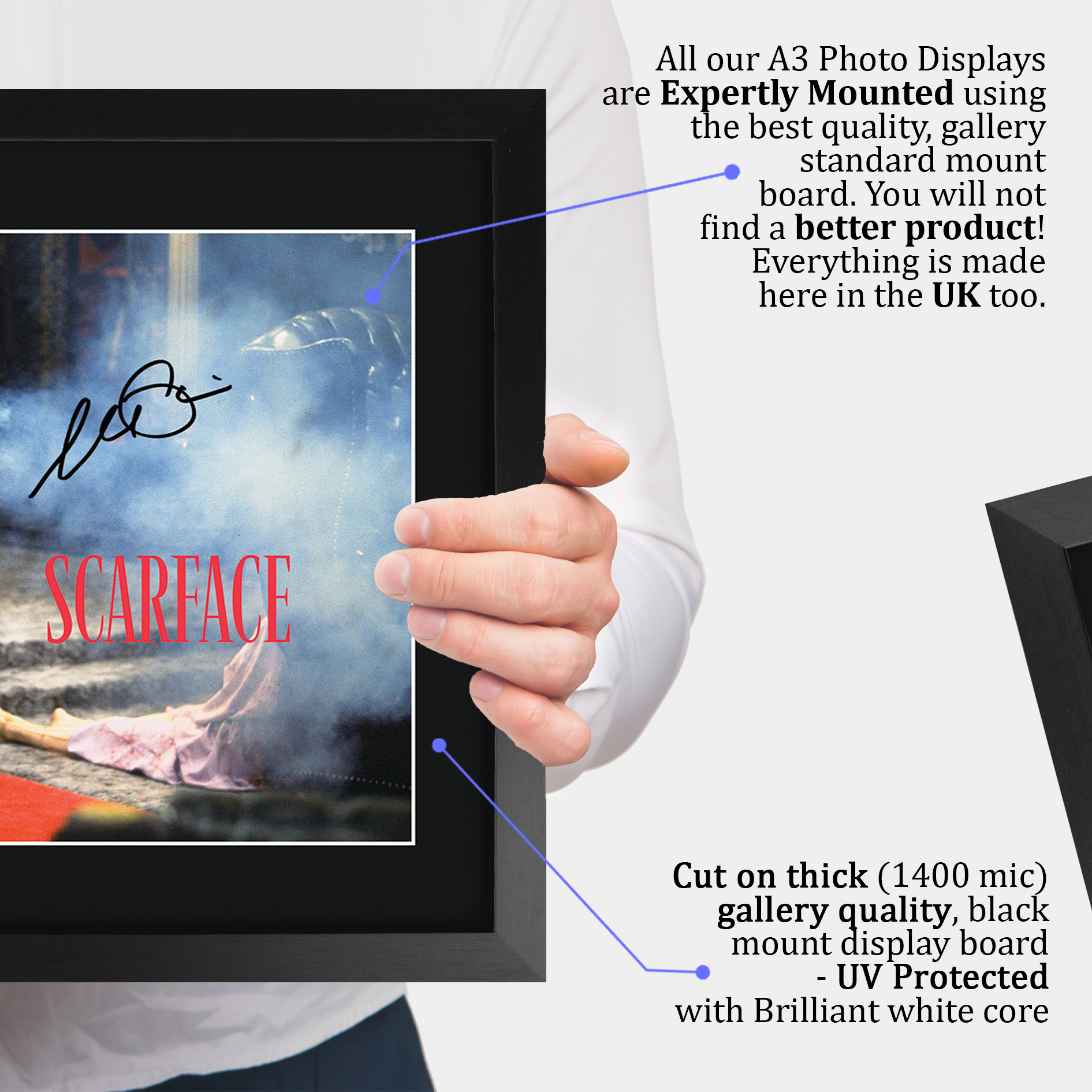 Scarface Ideal Gift Printed Framed Autograph Picture to Movie Memorabilia Fans - Picture 27 of 59