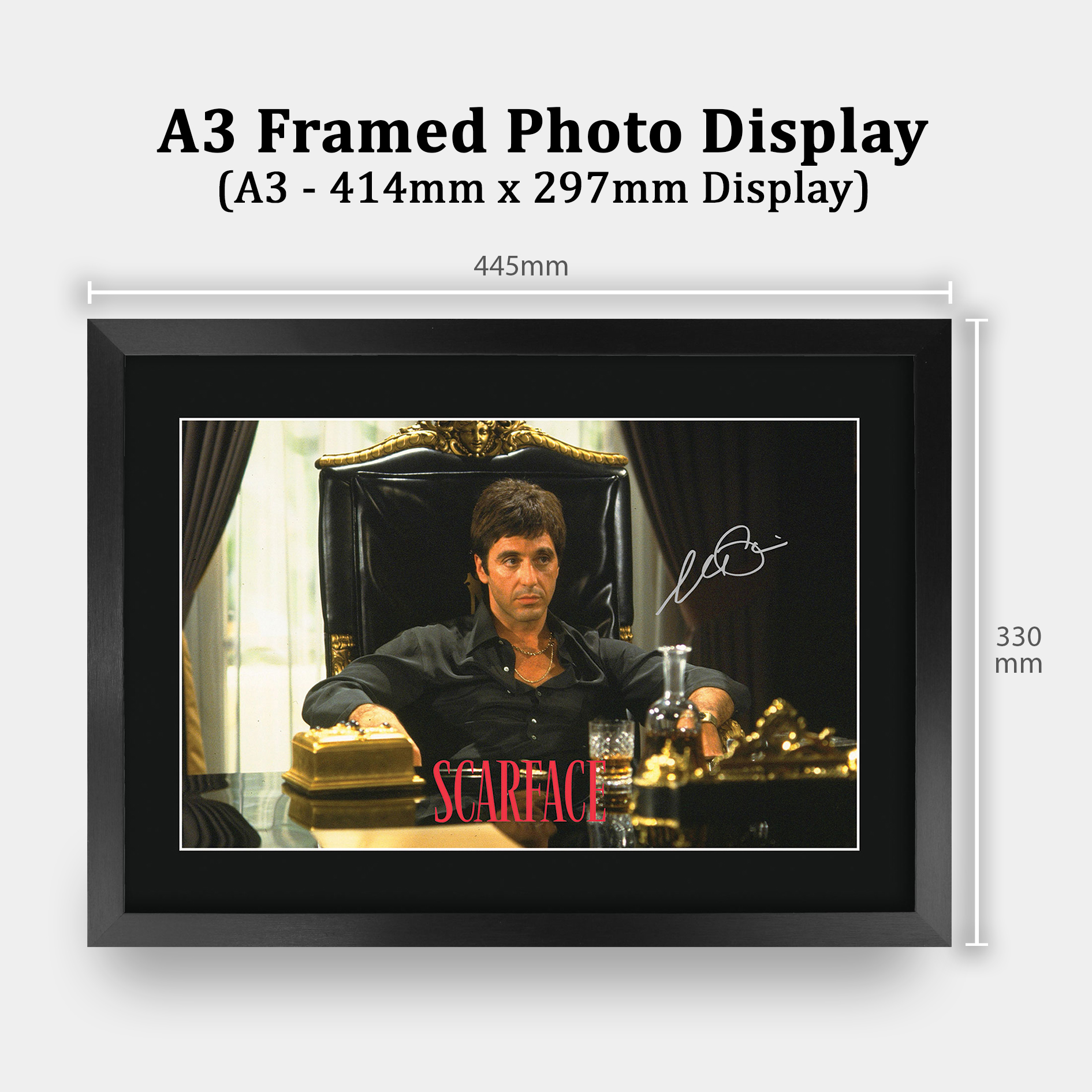 Scarface Ideal Gift Printed Framed Autograph Picture to Movie Memorabilia Fans - Picture 32 of 59