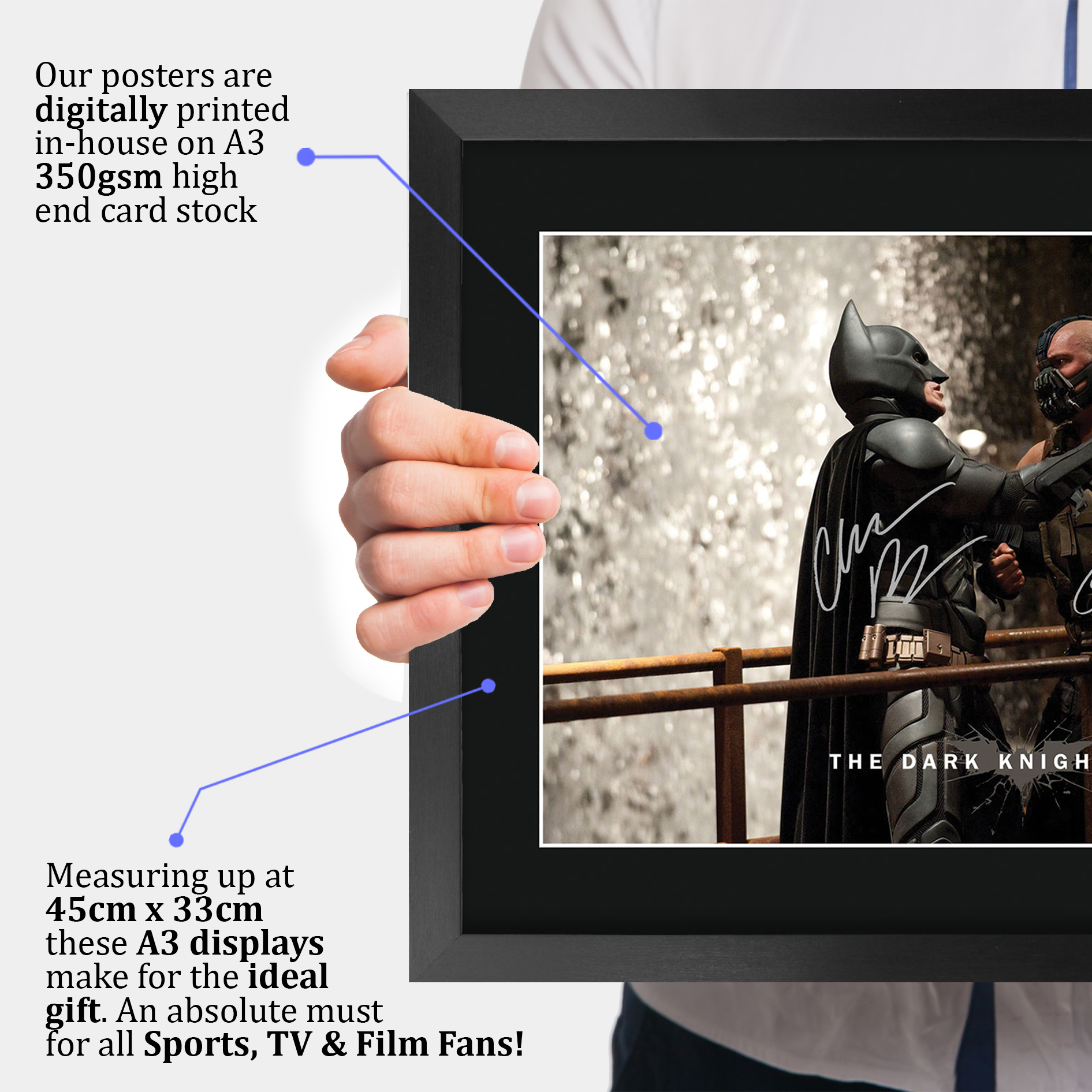 Batman Begins Excellent Gift Idea Printed Poster Framed Picture for Movie Fans - Picture 32 of 85