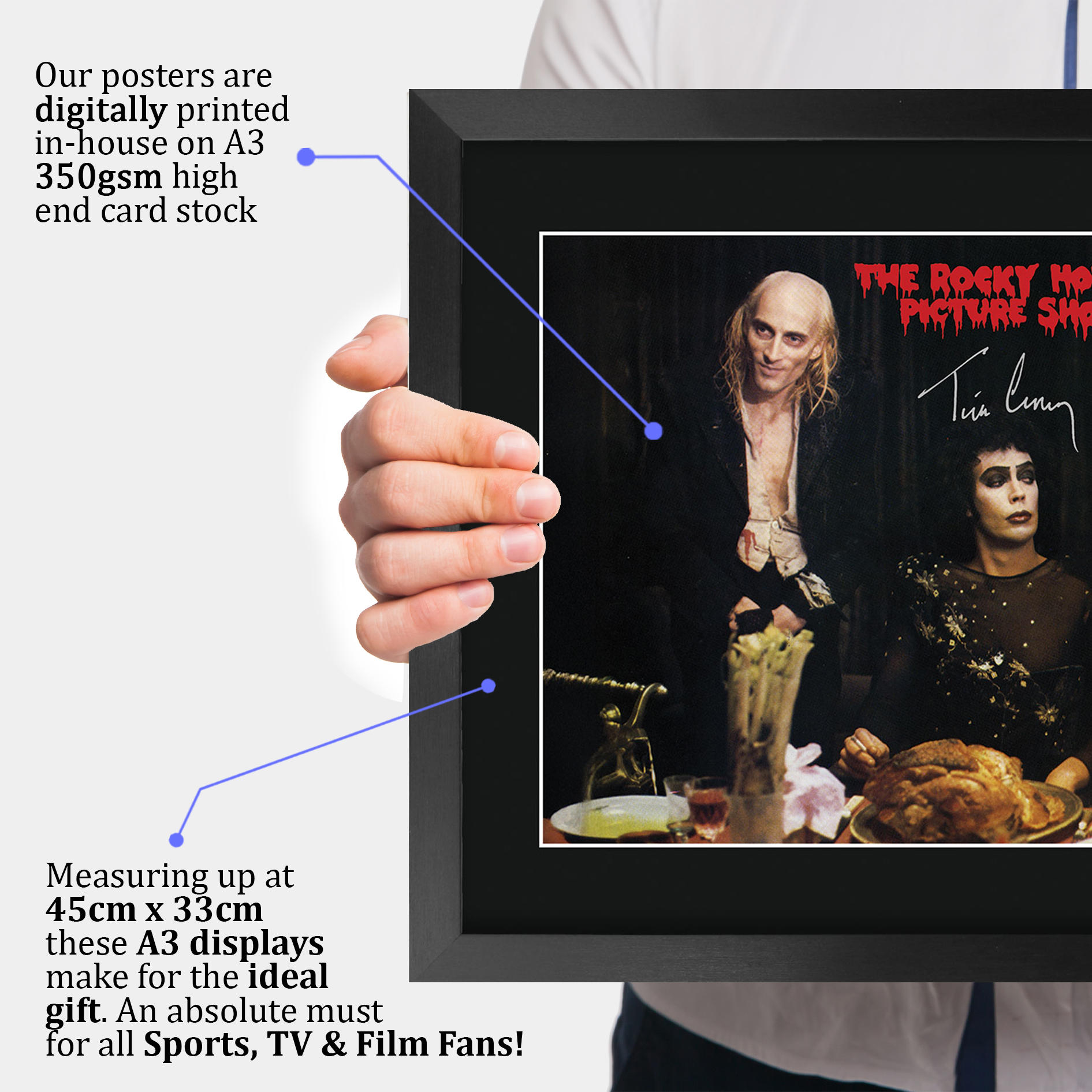 The Rocky Horror Picture Show Gift Framed Autograph Picture Print to Movie Fans - Picture 34 of 59