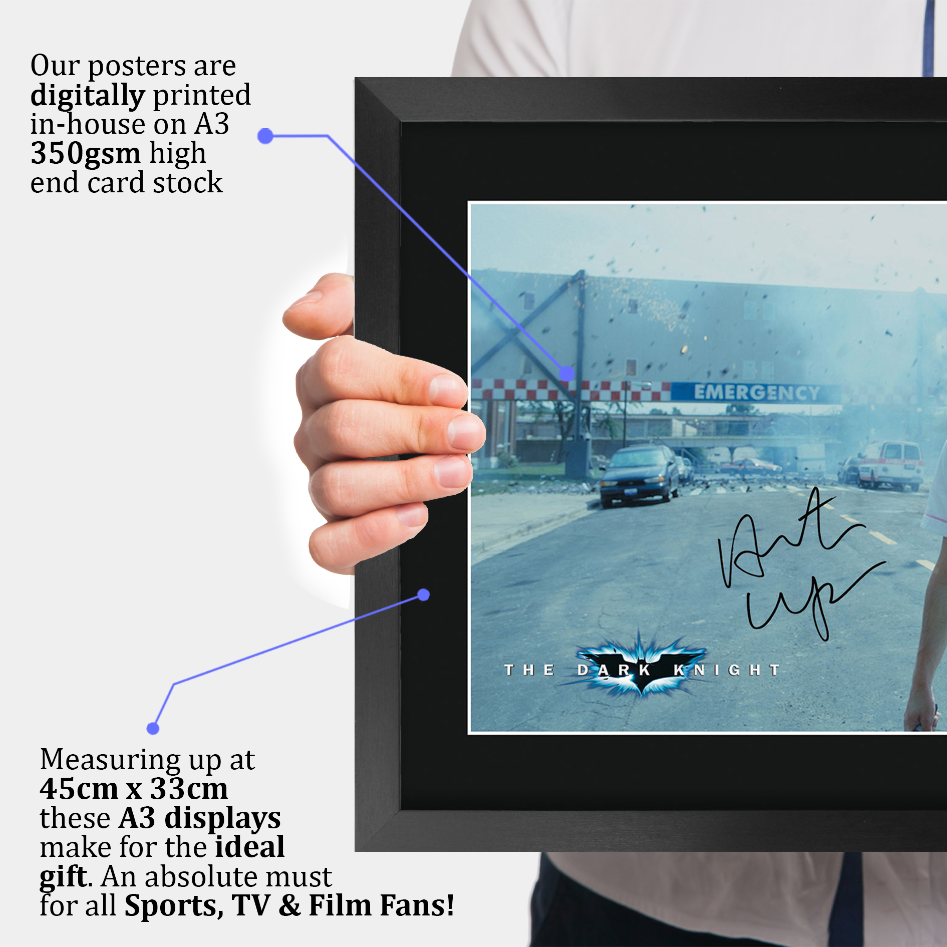 Batman Begins Excellent Gift Idea Printed Poster Framed Picture for Movie Fans - Picture 67 of 85