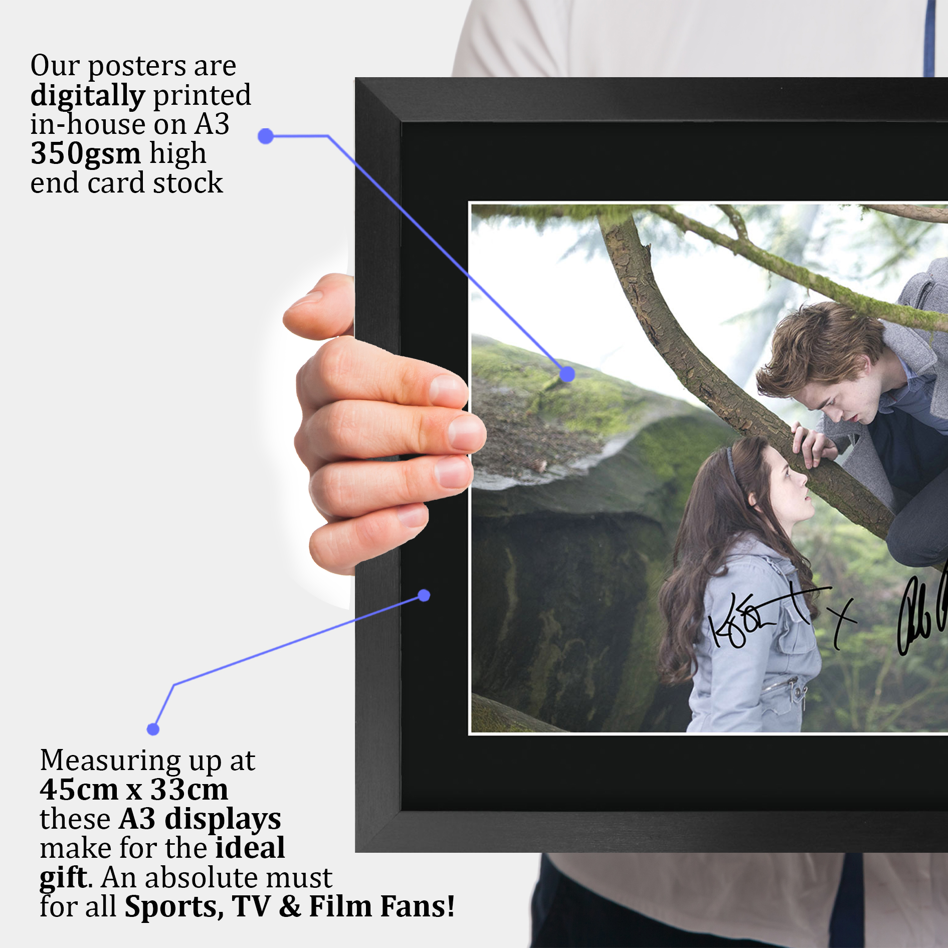 Twilight Ideal Gift Printed Framed Autograph Picture to Movie Memorabilia Fans - Imagen 60 de 85