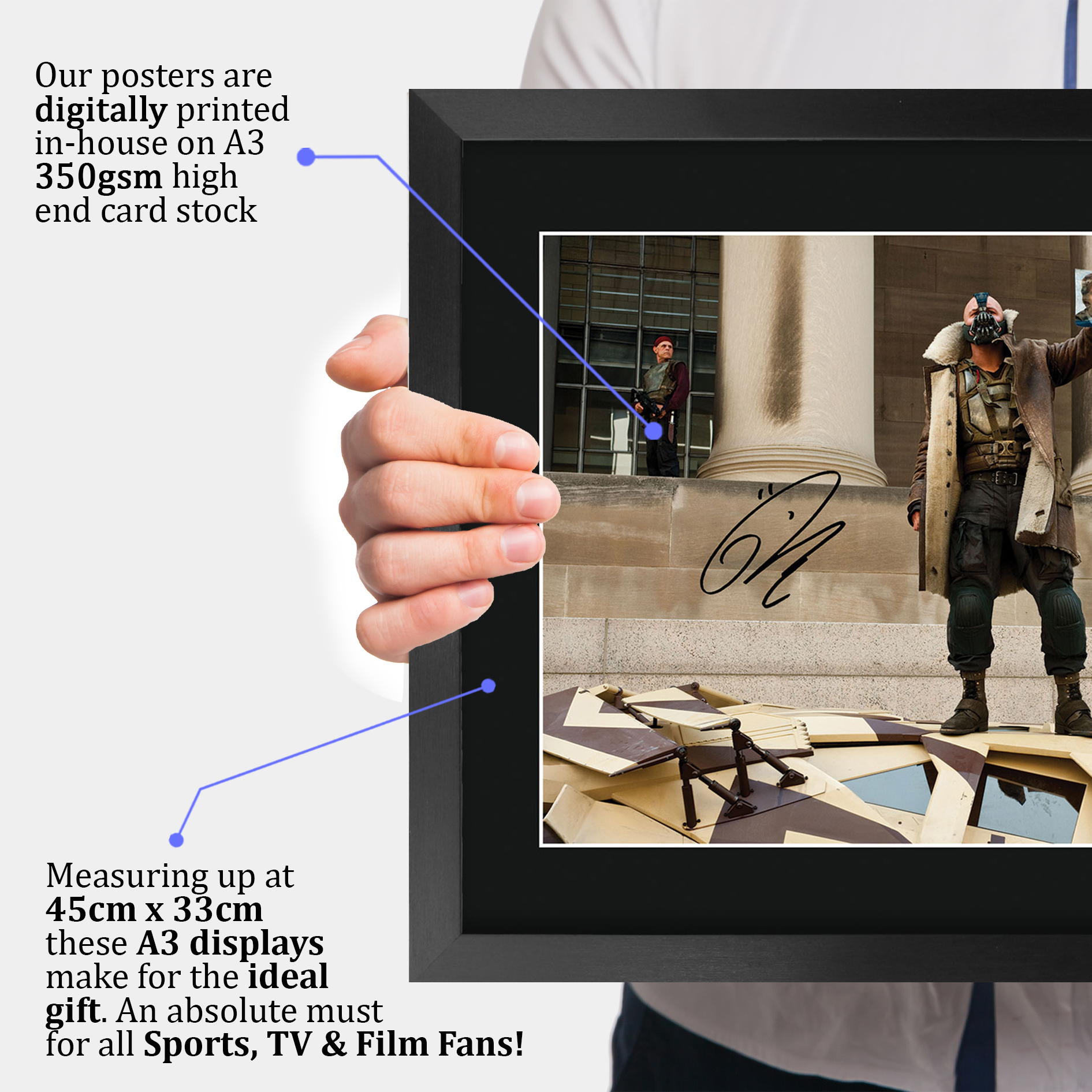 Batman Begins Excellent Gift Idea Printed Poster Framed Picture for Movie Fans - Picture 60 of 85